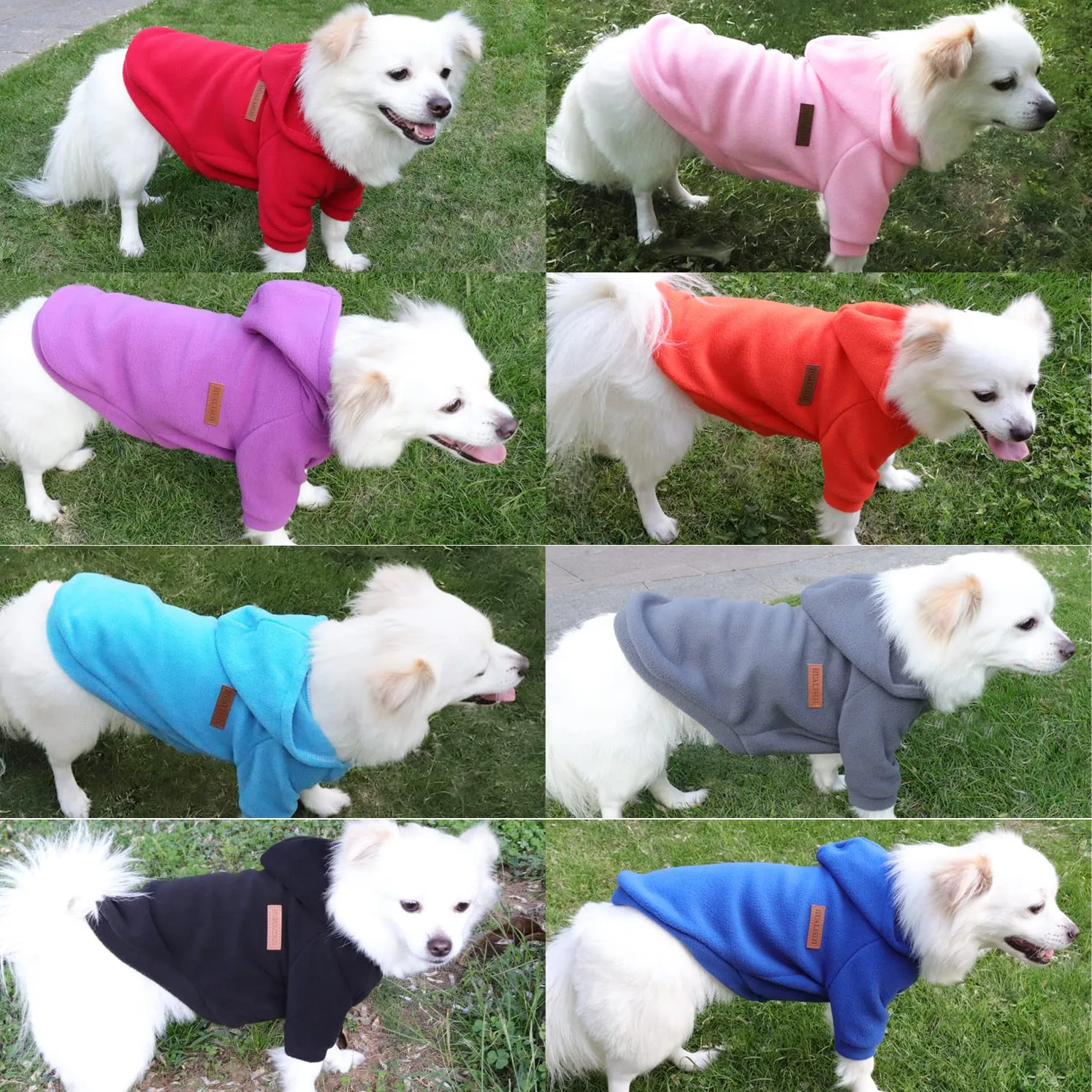 HuaLiSiJi Felpa con Cappuccio per Cani Piccoli, Nero+Rosso, Taglia M - immagine 5