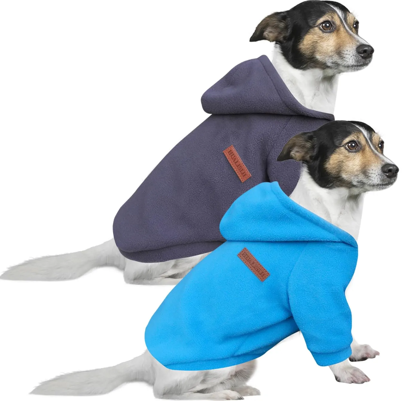 HuaLiSiJi Felpa con Cappuccio per Cani, XXXL, Blu+Grigio - immagine 1
