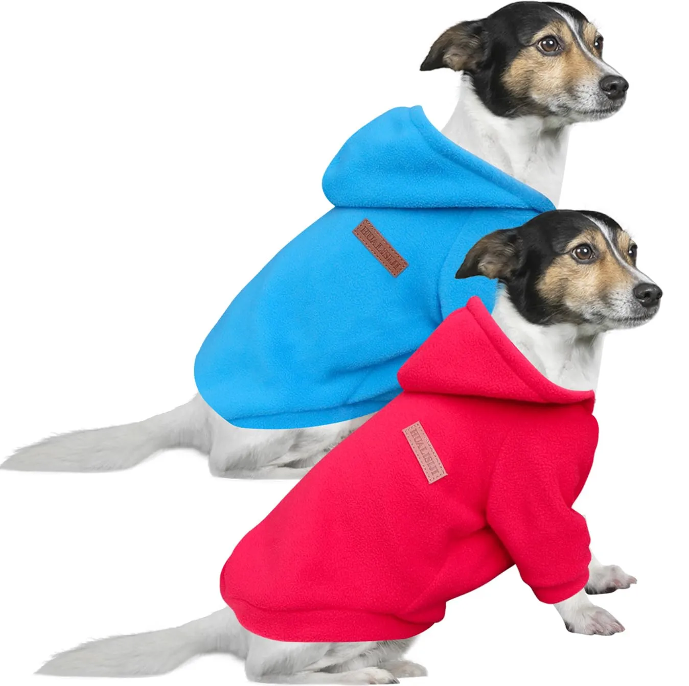 HuaLiSiJi Felpa con Cappuccio per Cani, 3XL, Rosso+Blu - immagine 1