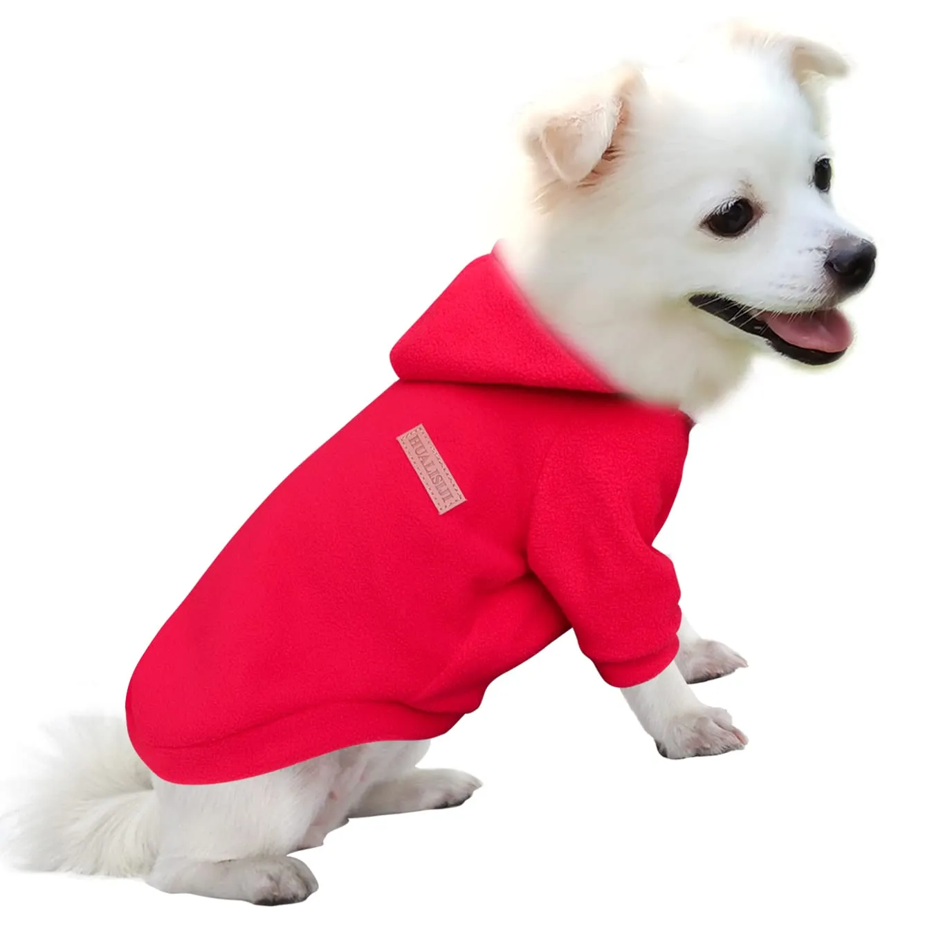 HuaLiSiJi Felpa con Cappuccio per Cani Piccola Taglia, Rosso, S - immagine 1