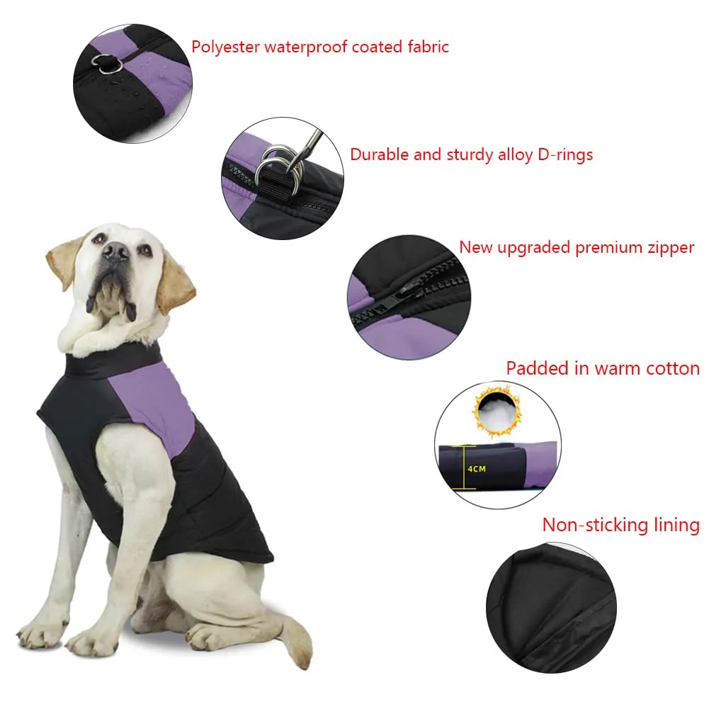 FEimaX Cappotto Cani Impermeabile Invernale Giacca Calda Antivento per Cane e Gatto - immagine 3