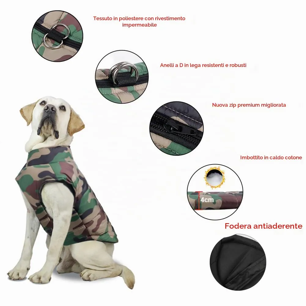 FEimaX Cappotto Cani Impermeabile Invernale, Giacca Calda Antivento per Cane e Gatto - immagine 3