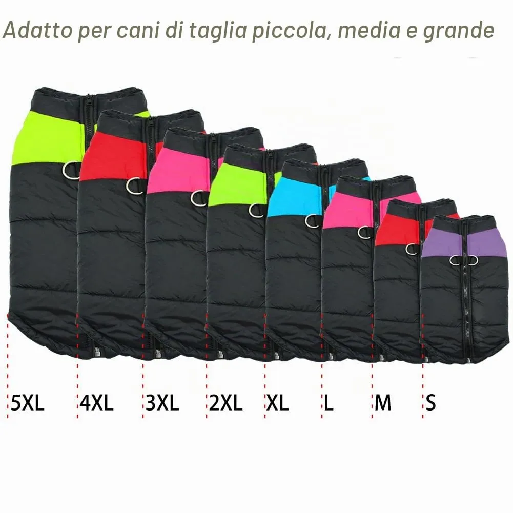 FEimaX Cappotto Cani Impermeabile Invernale, Giacca Calda Antivento per Cane e Gatto, Gilet in Cotone Morbido - immagine 5