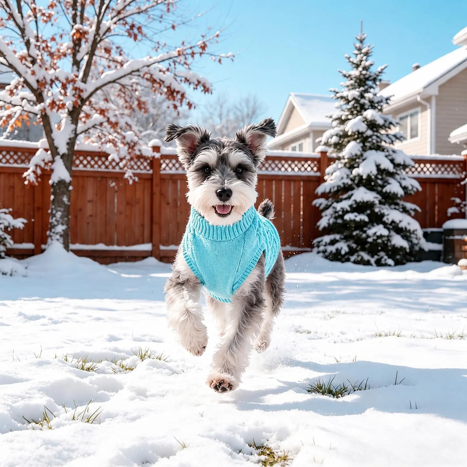 Beyinkoy Maglione a Maglia per Cani, Blu, Taglia M - immagine 3