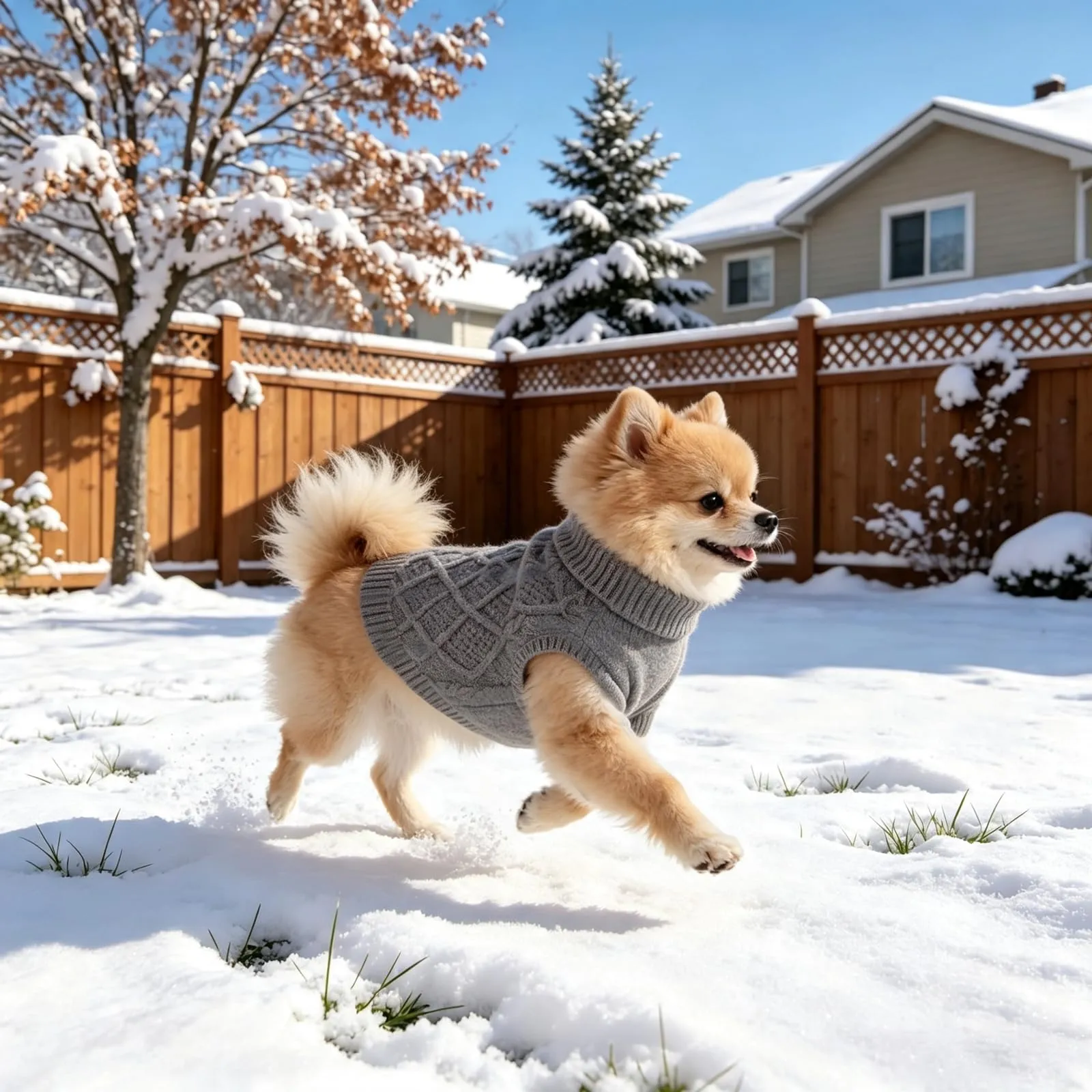 Beyinkoy Maglione a Maglia per Cani, Grigio, S - immagine 3