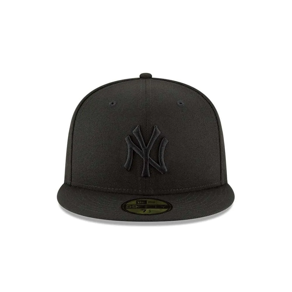 New Era New York Yankees Basic 59Fifty Berretto Aderente da Uomo, Nero/Bianco, 7.625 - immagine 2