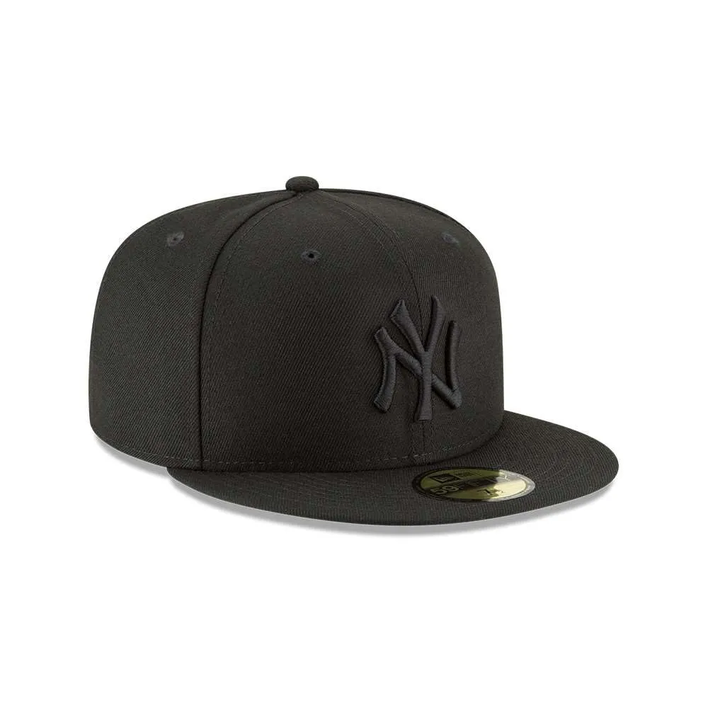 New Era New York Yankees Basic 59Fifty Berretto Aderente da Uomo, Nero/Bianco, 7.625 - immagine 3