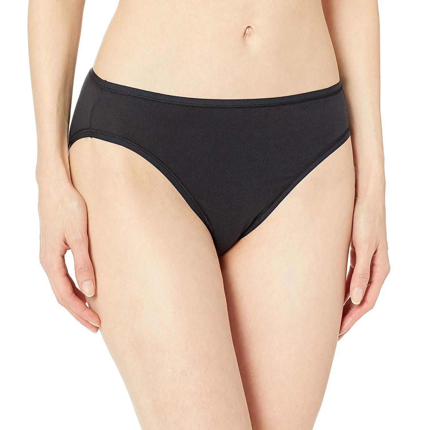 Amazon Essentials Slip Sgambate in Cotone e Spandex Donna, Confezione da 10, Nero, 48 - immagine 2