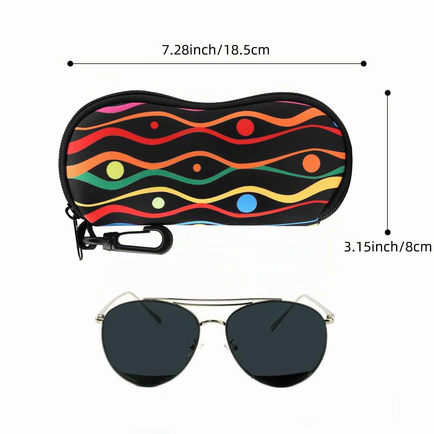 MoKo Astuccio per Occhiali in Neoprene con Clip da Cintura - Nero - immagine 7