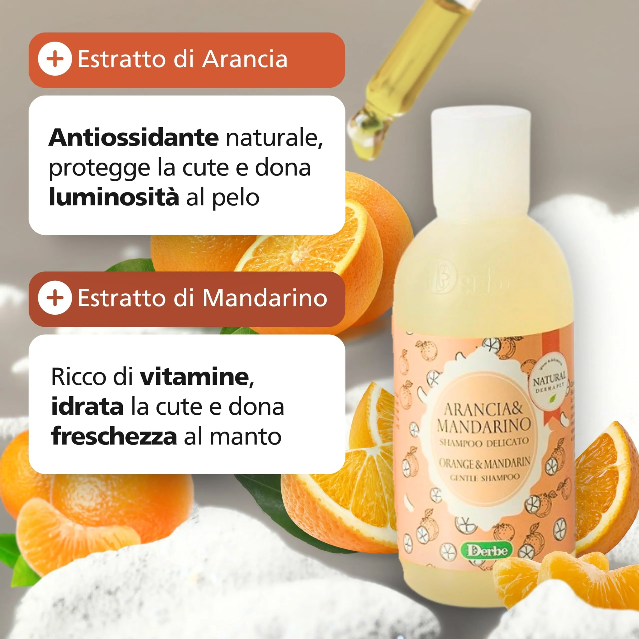 Natural Derma Pet Shampoo per Cani Arancia e Mandarino, 200 ml - immagine 4