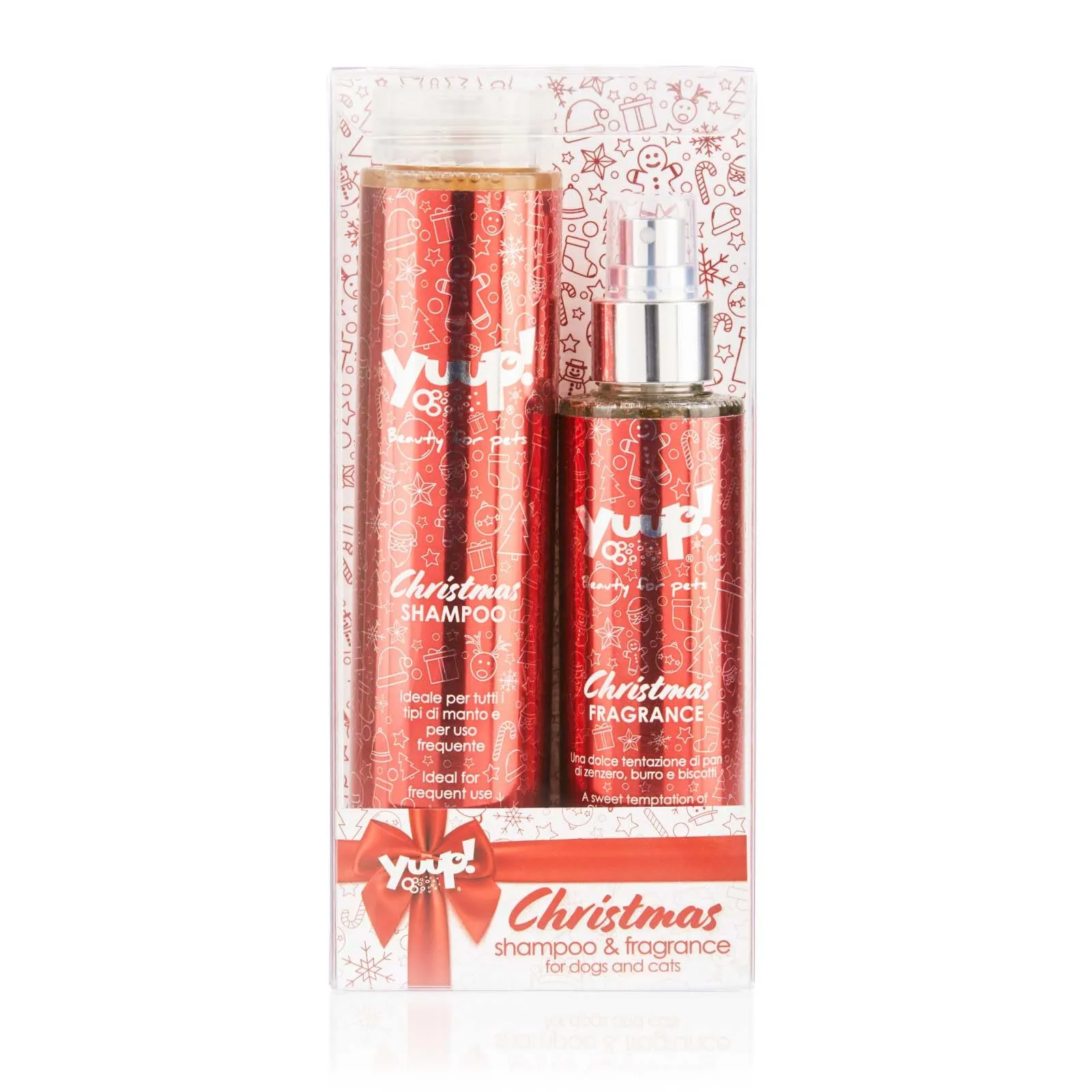 Yuup Christmas Duo Shampoo e Fragranza Pan di Zenzero, Burro e Biscotti per cani e gatti - immagine 1