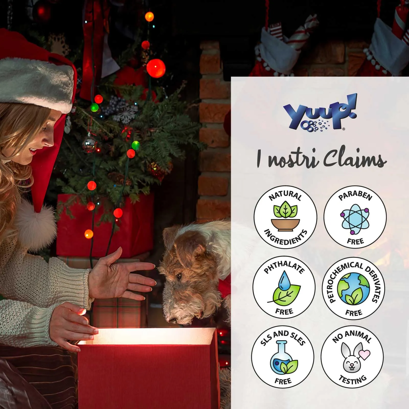 Yuup Christmas Duo Shampoo e Fragranza Pan di Zenzero, Burro e Biscotti per cani e gatti - immagine 5