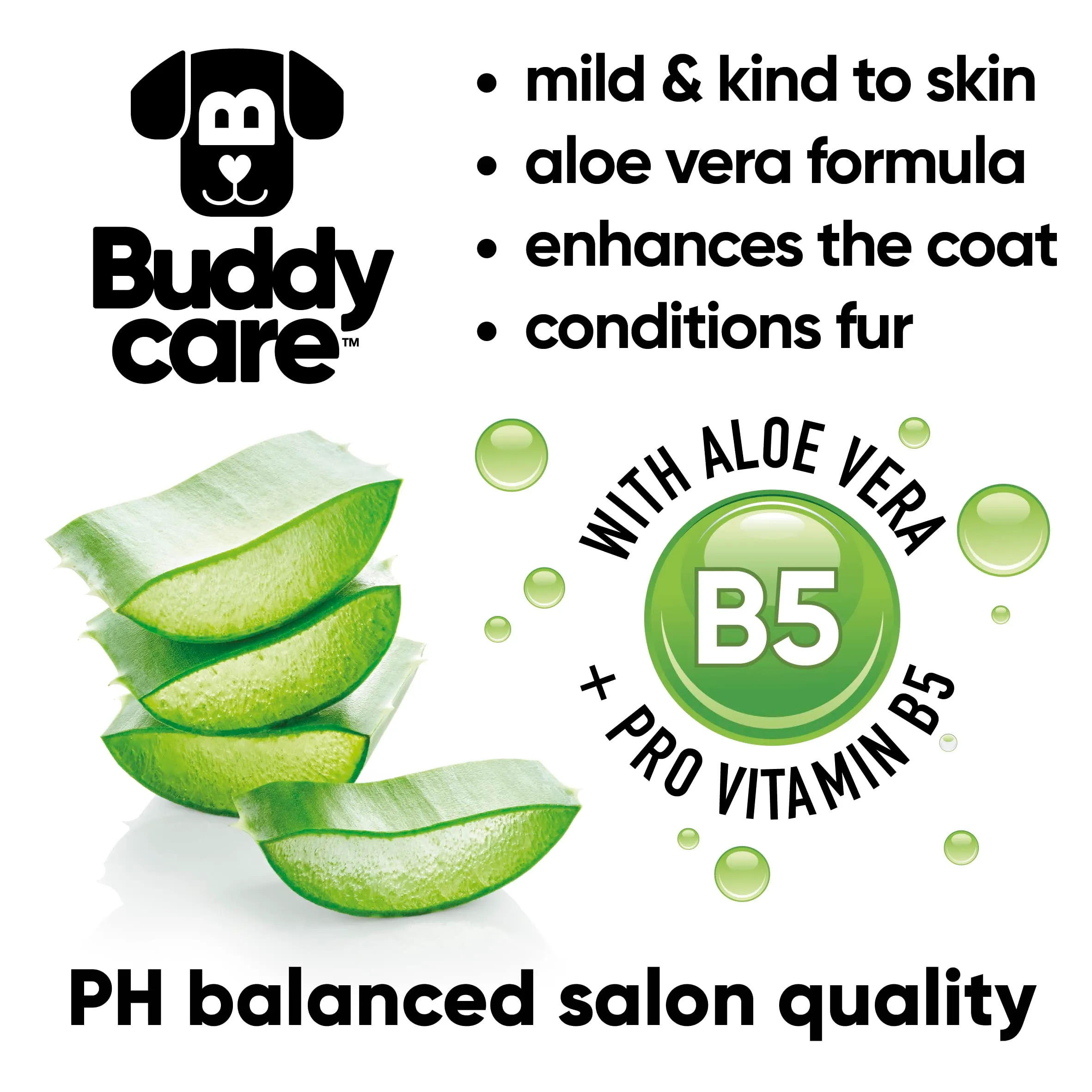 Buddycare Shampoo e Balsamo 2 in 1 per Cani al Cocco con Aloe Vera e Pro Vitamina B5, 500 ml - immagine 5