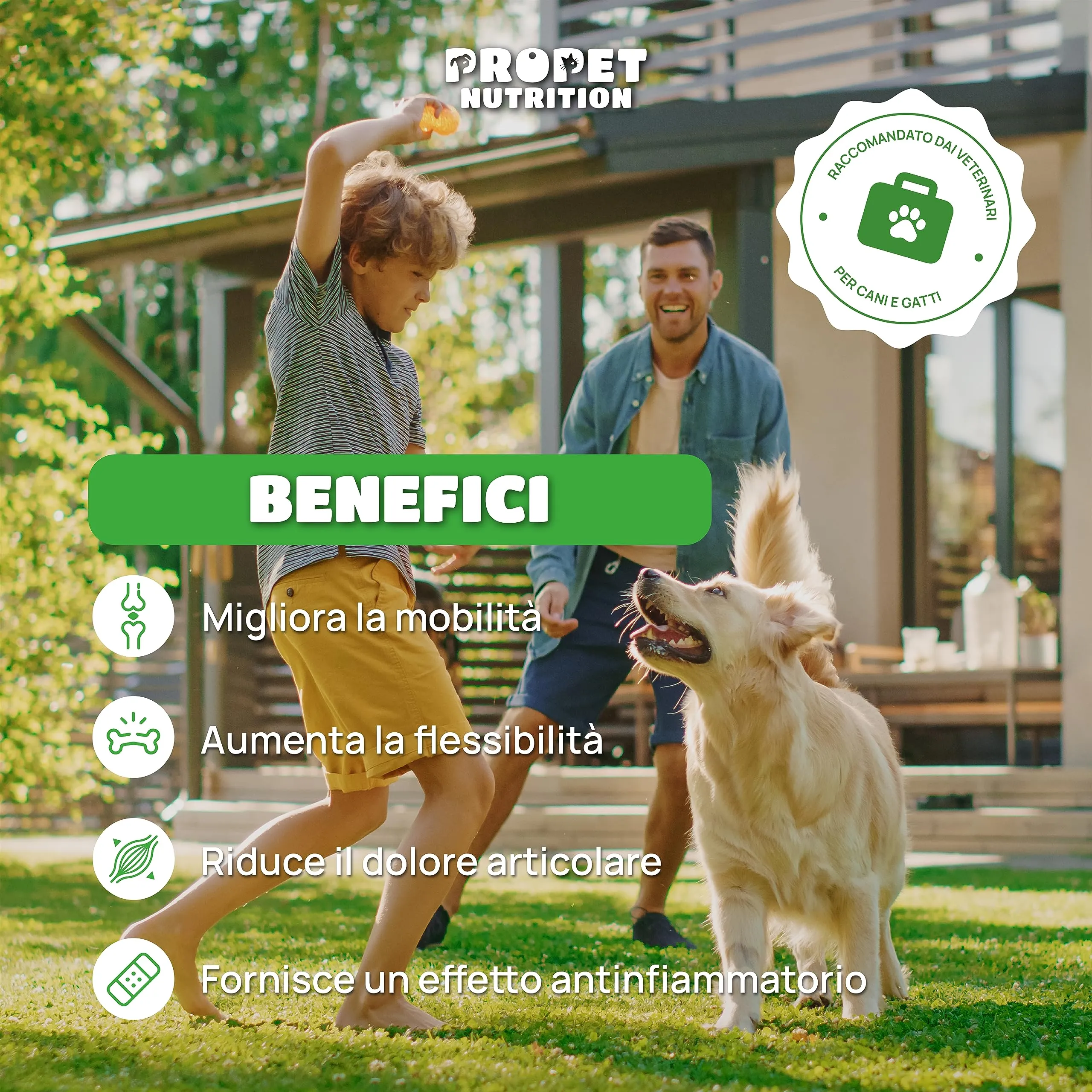 Propet Nutrition Integratore Articolazioni per Cani e Gatti con Cozza dalle Labbra Verdi, Glucosamina, Condroitina e MSM, 130 Compresse - immagine 2