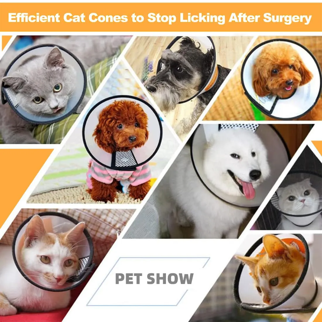 AFCJLTO Cône Collerette en Plastique Protecteur de Cou Réglable Anti-Morsure pour chats et petits chiens (27-31cm) - immagine 5