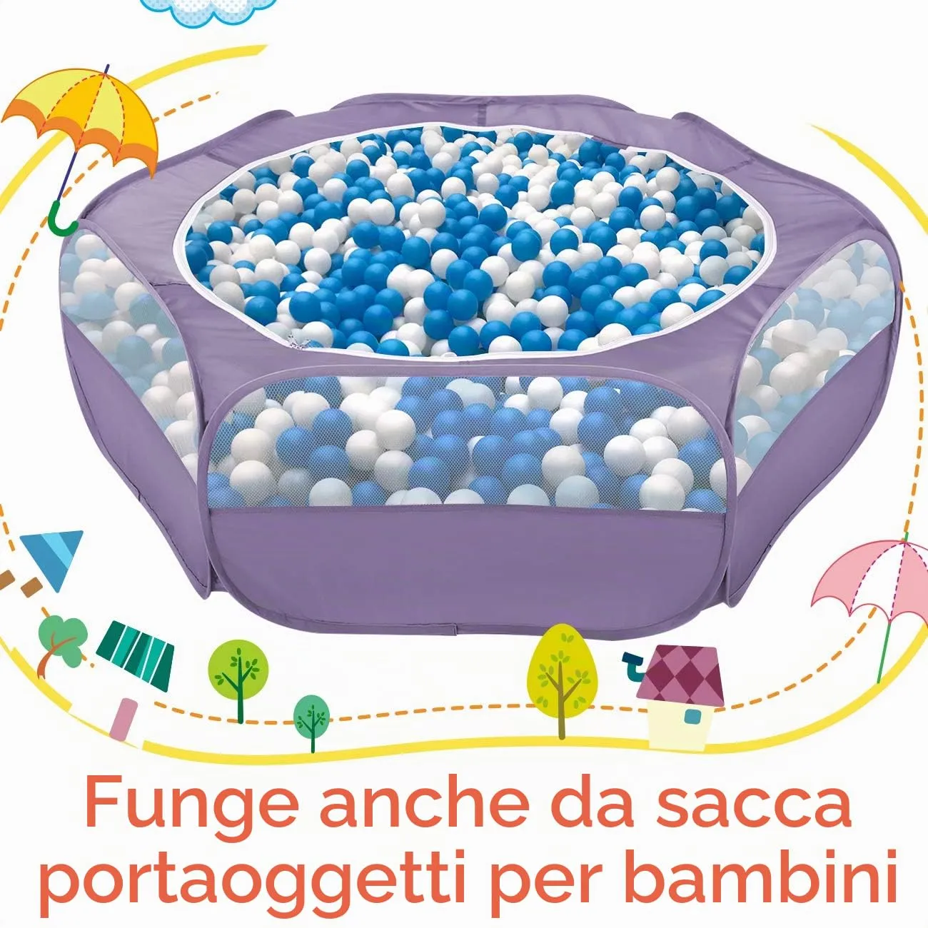 Pawaboo Recinto per piccoli animali con zip, Viola - immagine 8