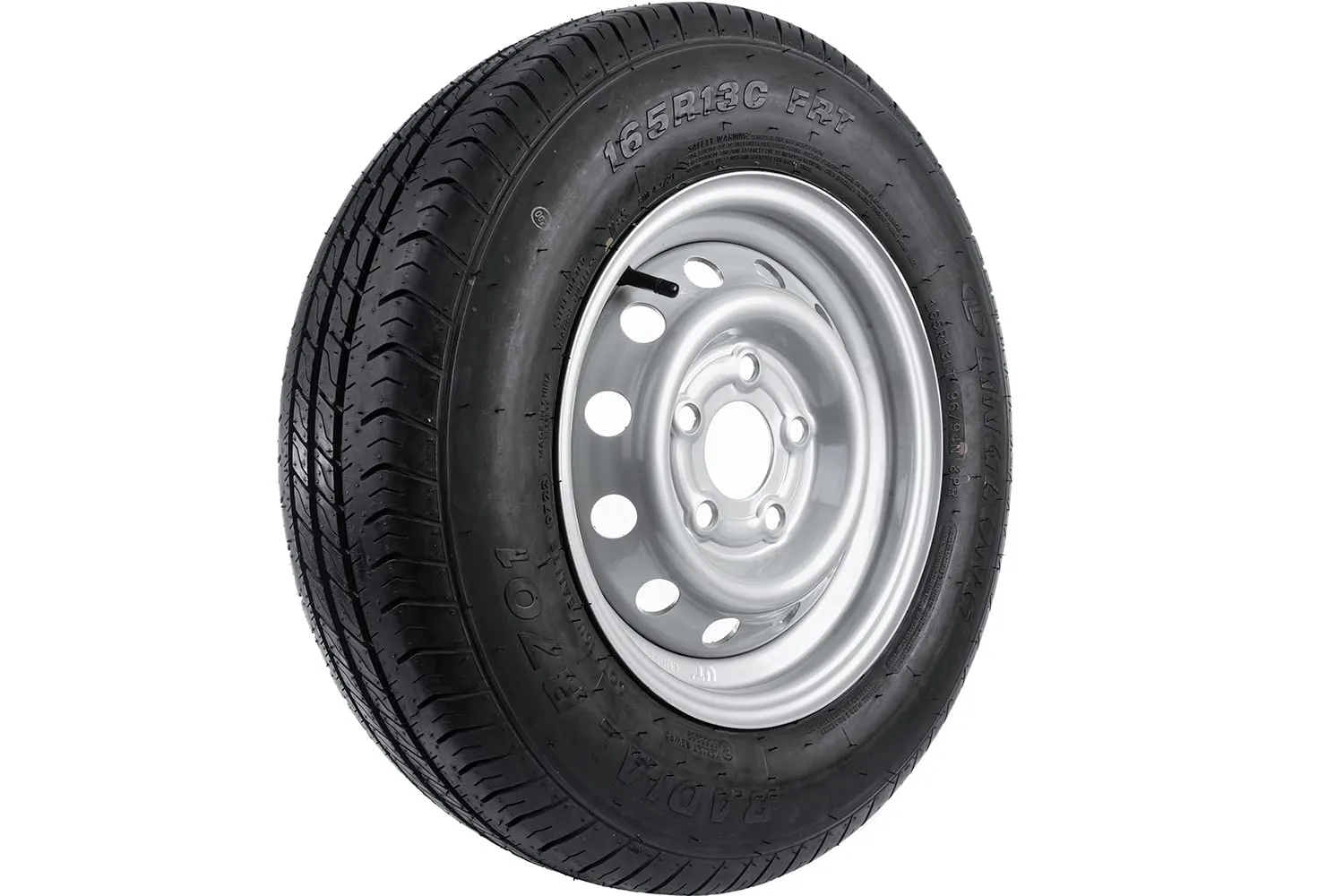 UNITRAILER Set di 2 Ruote Complete Rinforzate 165/80 R13C, Pneumatici Linglong 96/94N, Cerchi in Acciaio 5x112 ET30, Portata 675 kg - immagine 2