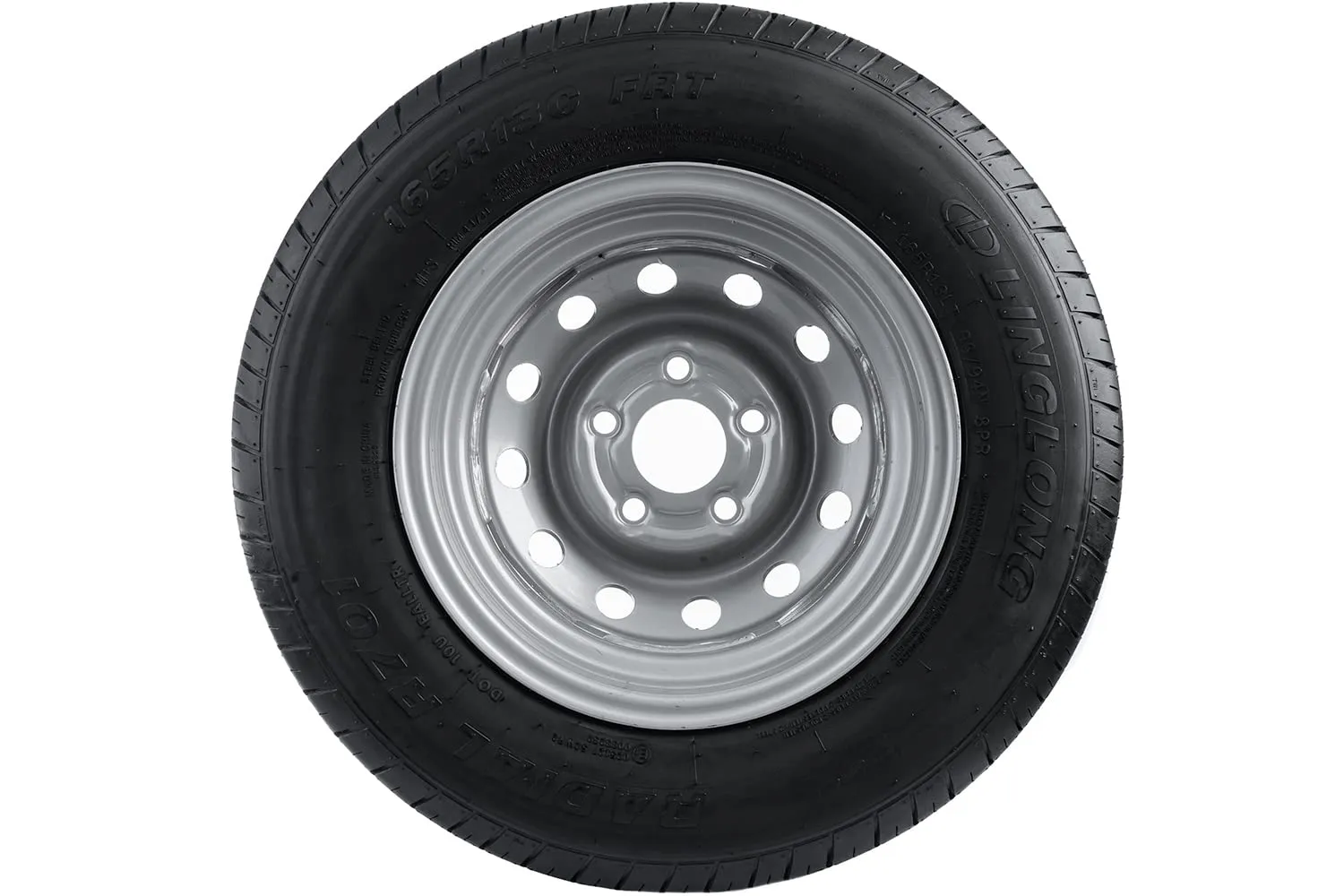 UNITRAILER Set di 2 Ruote Complete Rinforzate 165/80 R13C, Pneumatici Linglong 96/94N, Cerchi in Acciaio 5x112 ET30, Portata 675 kg - immagine 3