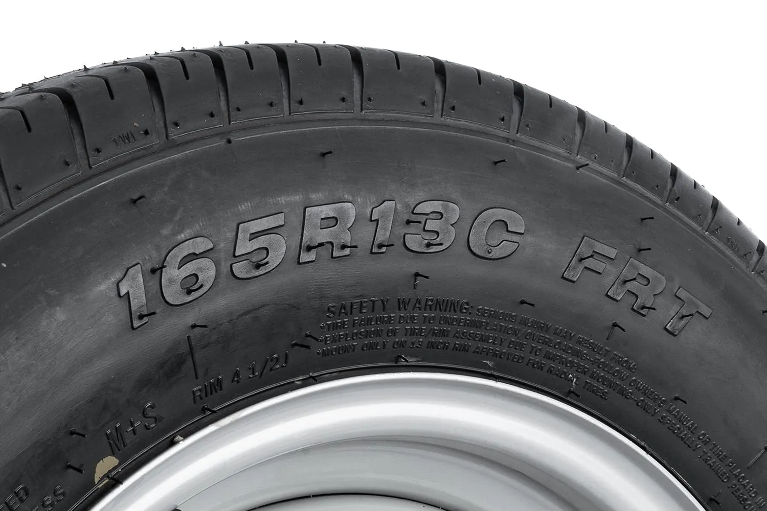 UNITRAILER Set di 2 Ruote Complete Rinforzate 165/80 R13C, Pneumatici Linglong 96/94N, Cerchi in Acciaio 5x112 ET30, Portata 675 kg - immagine 6