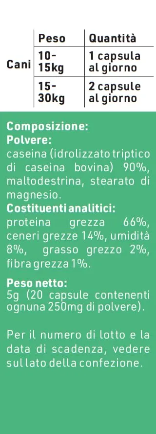 Vetoquinol Zylkene Mangime Complementare per Cani di Taglia Media (10-30 kg), 225 mg, 20 capsule - immagine 3