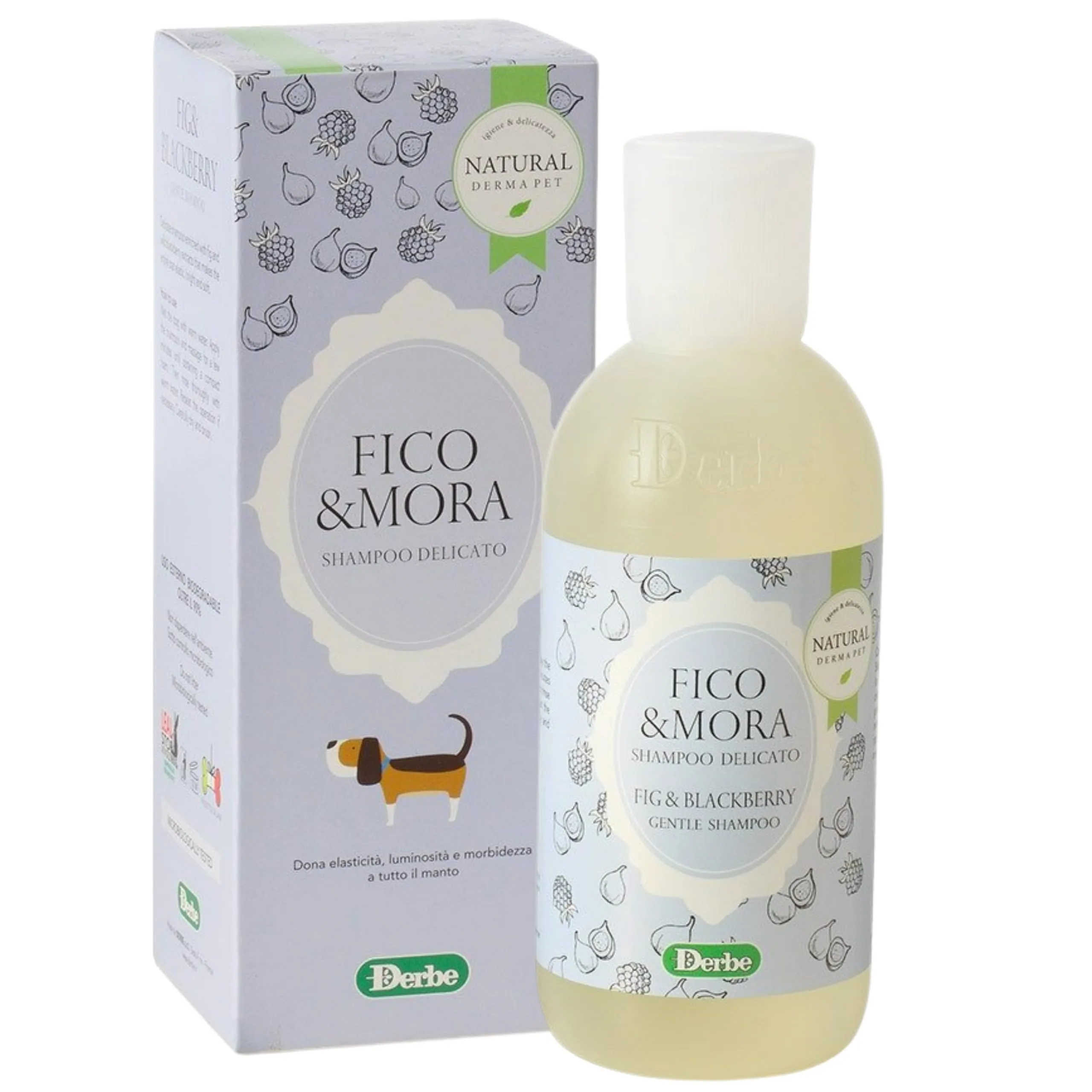 Natural Derma Pet Shampoo per Cani Fichi e More, 200 ml - immagine 1