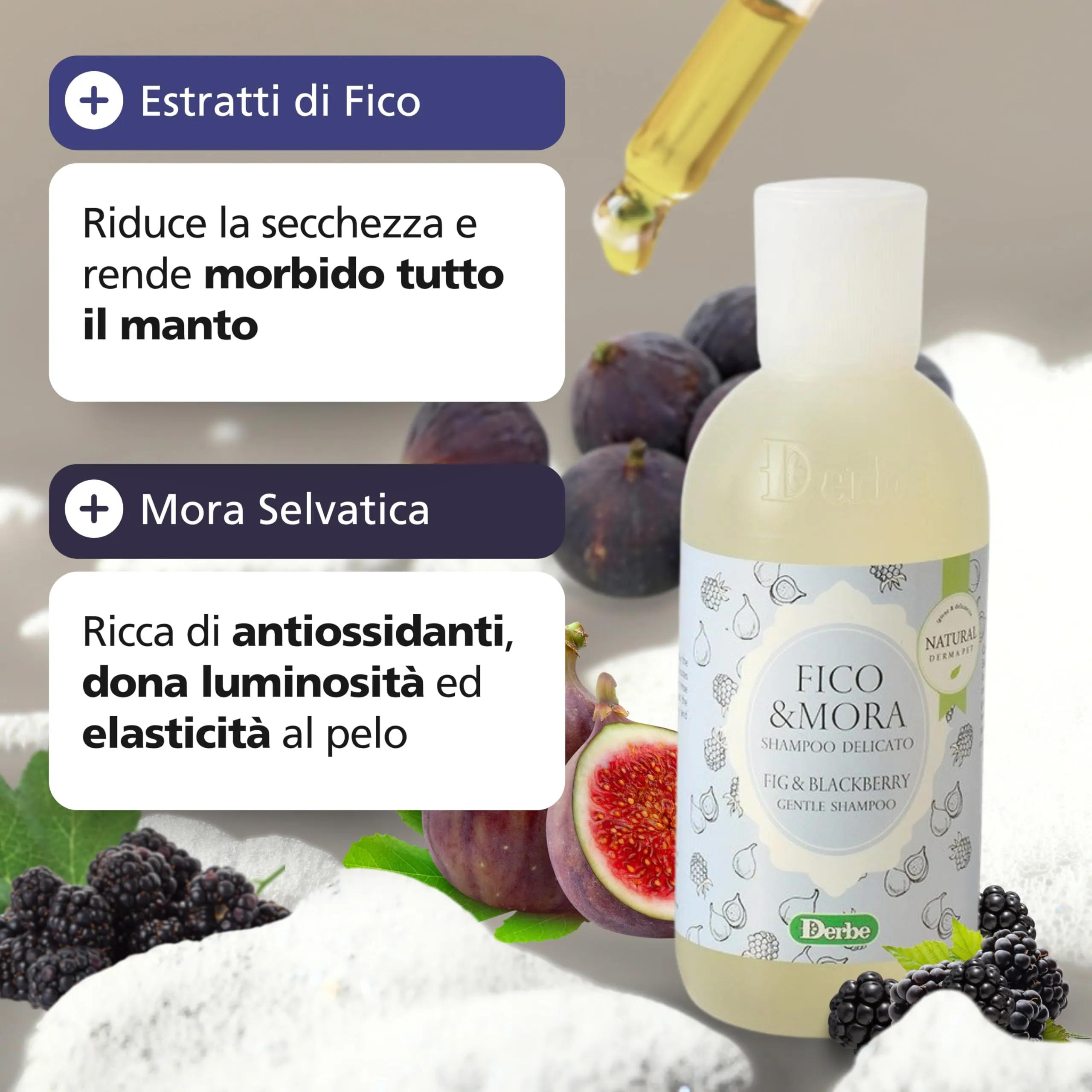 Natural Derma Pet Shampoo per Cani Fichi e More, 200 ml - immagine 4
