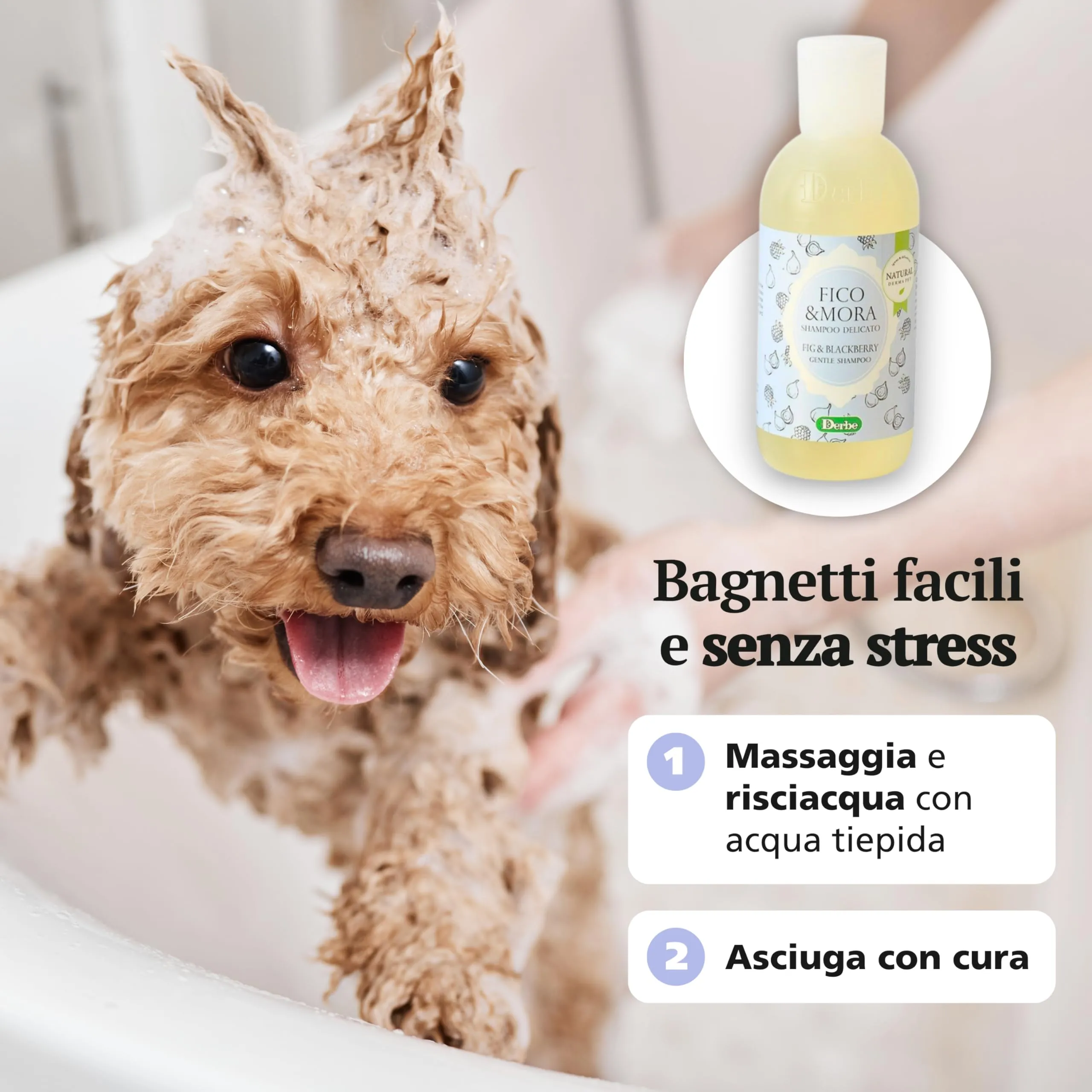Natural Derma Pet Shampoo per Cani Fichi e More, 200 ml - immagine 5