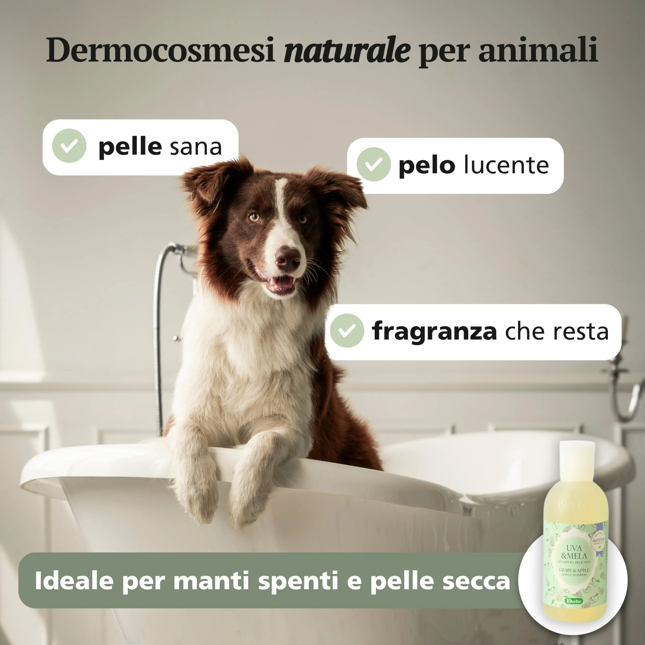 Natural Derma Pet Shampoo per Cani Uva e Mela, 200 ml - immagine 2