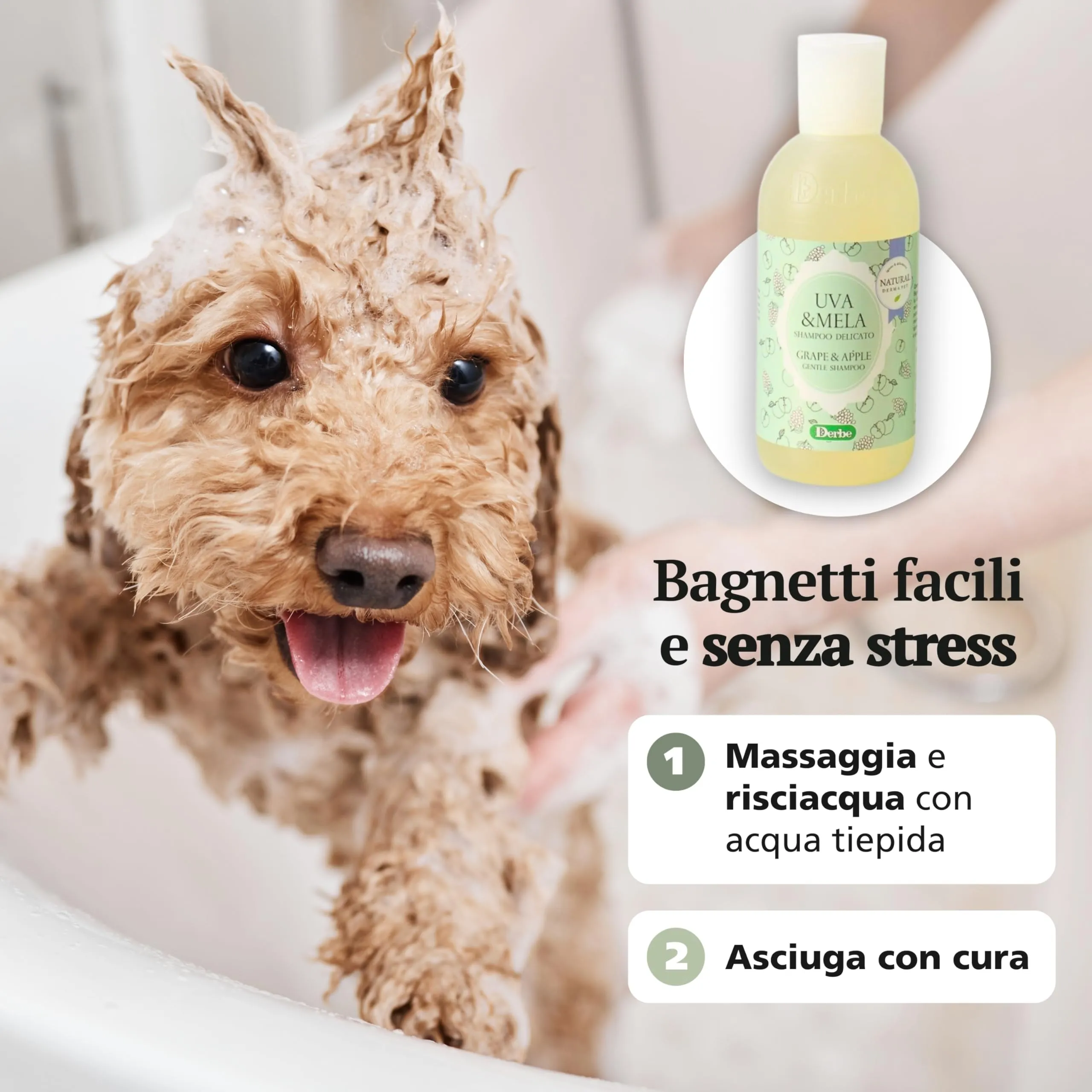 Natural Derma Pet Shampoo per Cani Uva e Mela, 200 ml - immagine 5
