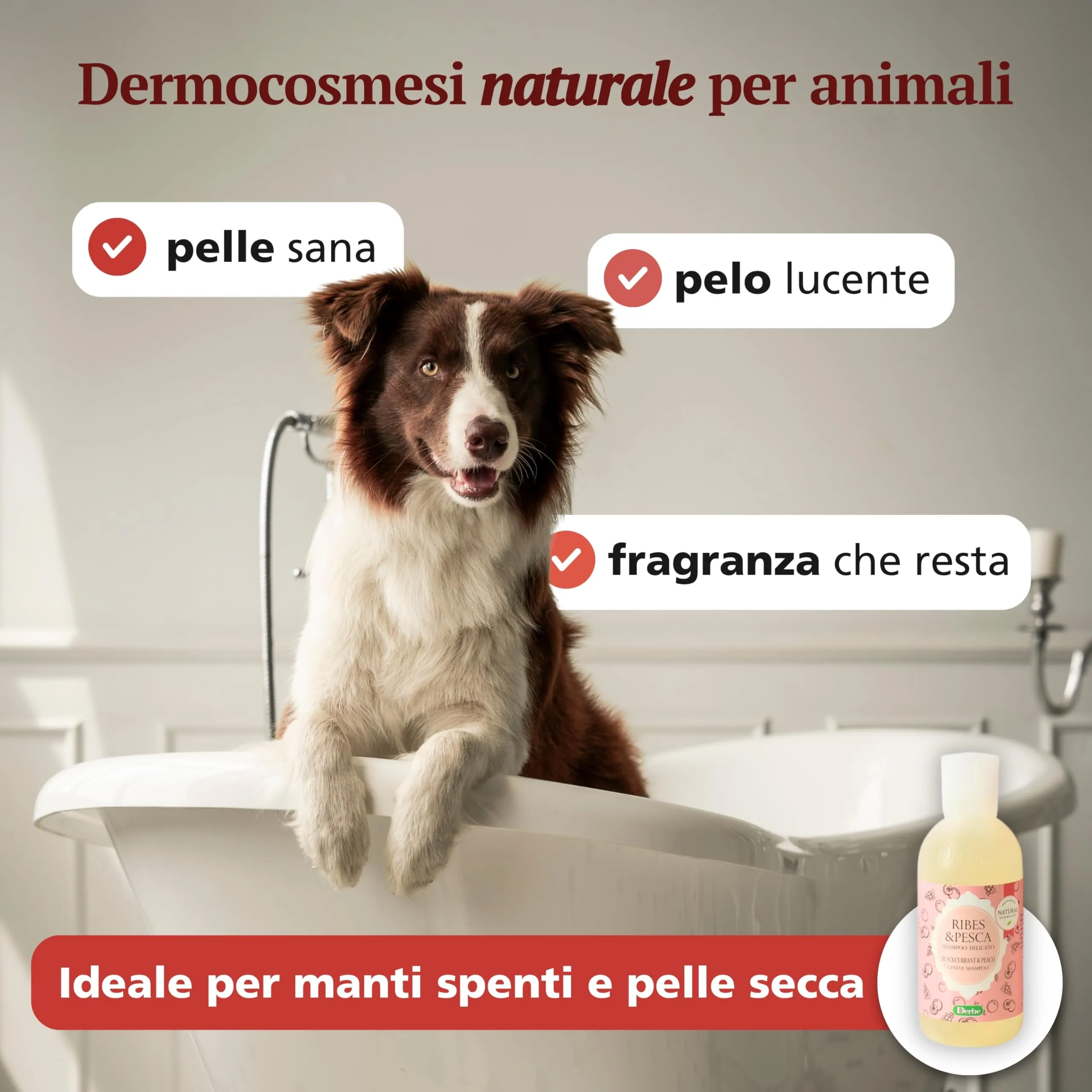 Natural Derma Pet Shampoo per Cani Ribes e Pesca, 200 ml - immagine 2