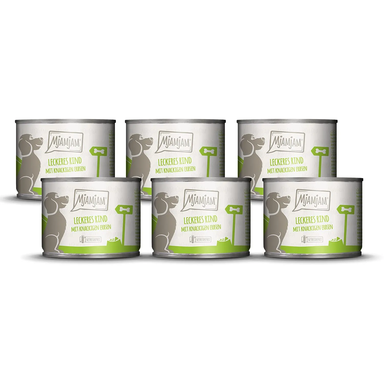 MjAMjAM Cibo Umido per Cani, Manzo con Patate e Piselli, 6 x 200 g - immagine 1