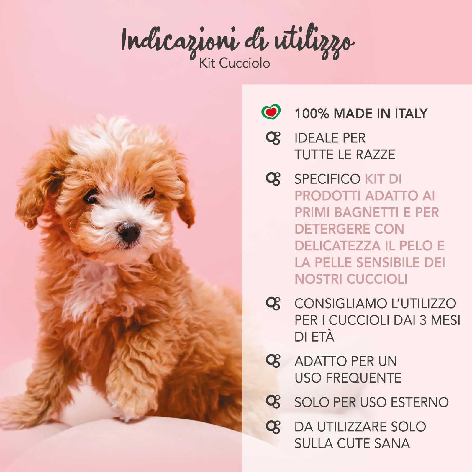 Yuup Kit Cucciolo - Shampoo per cuccioli e pelli sensibili, Balsamo districante e Acqua Profumata per cani e gatti - immagine 4