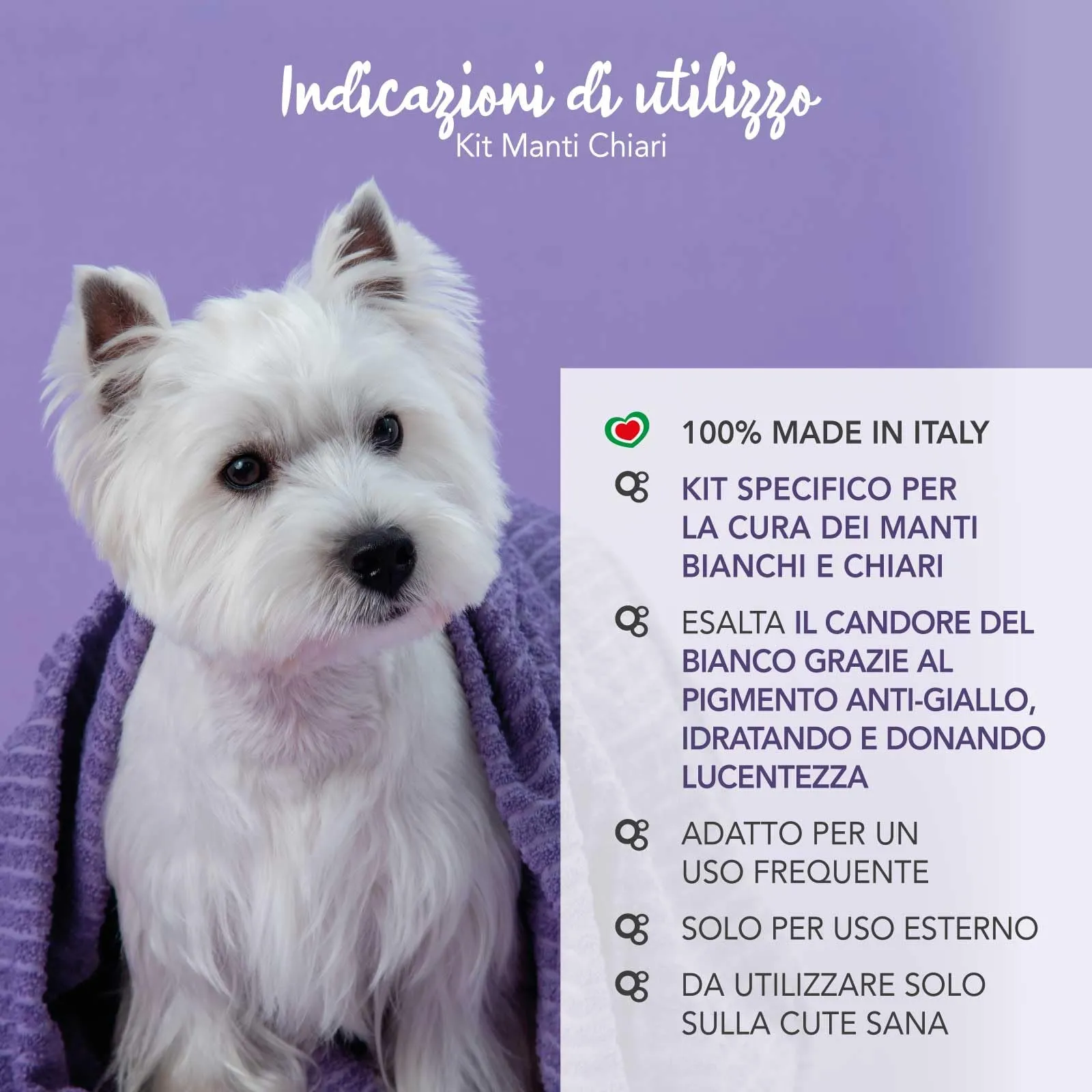 Yuup Kit Manti Chiari - Shampoo Sbiancante, Balsamo Districante e Pink Velvet per Cani e Gatti - immagine 4