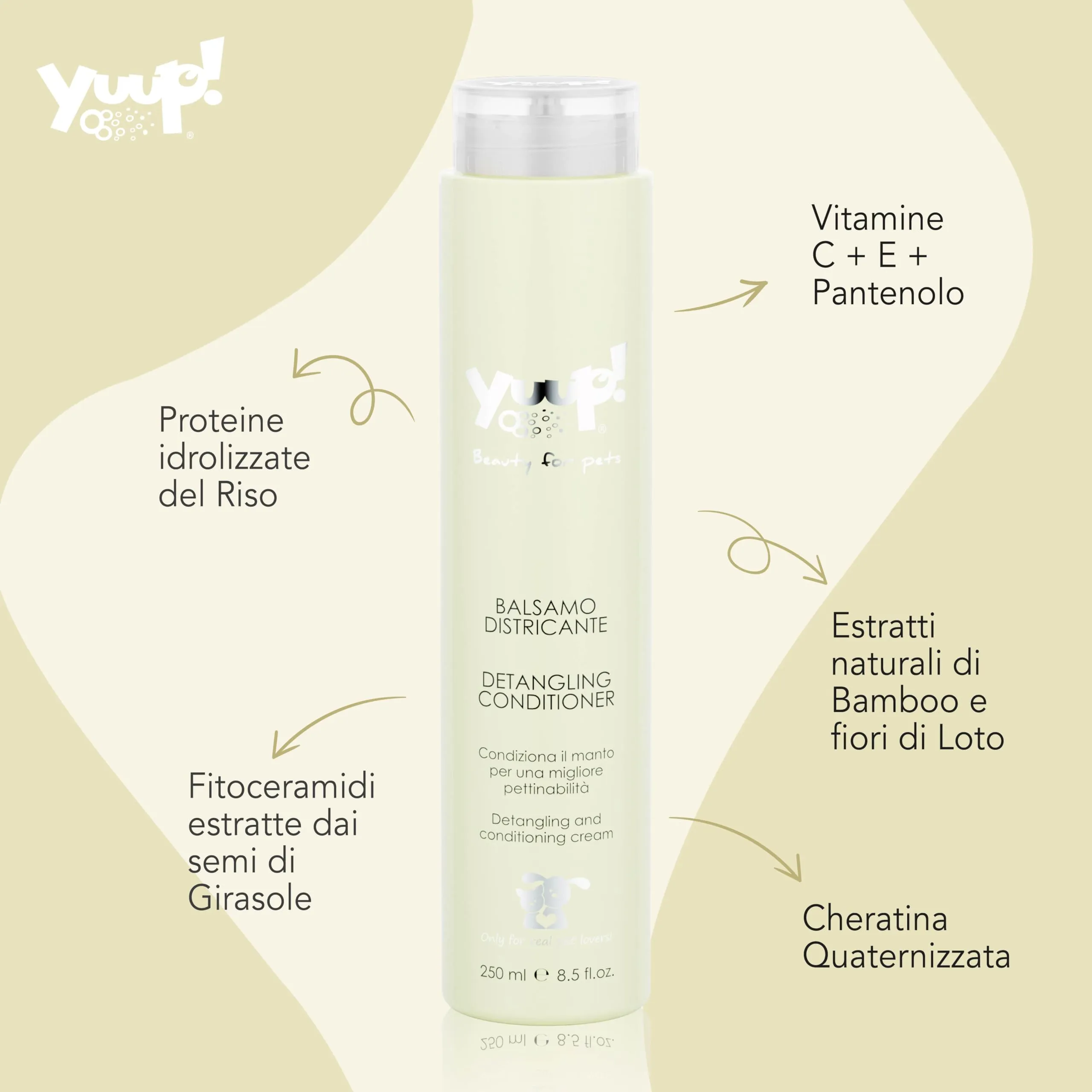 Yuup Kit Manti Scuri - Shampoo, Balsamo Districante e Pink Velvet per Cani e Gatti - immagine 7