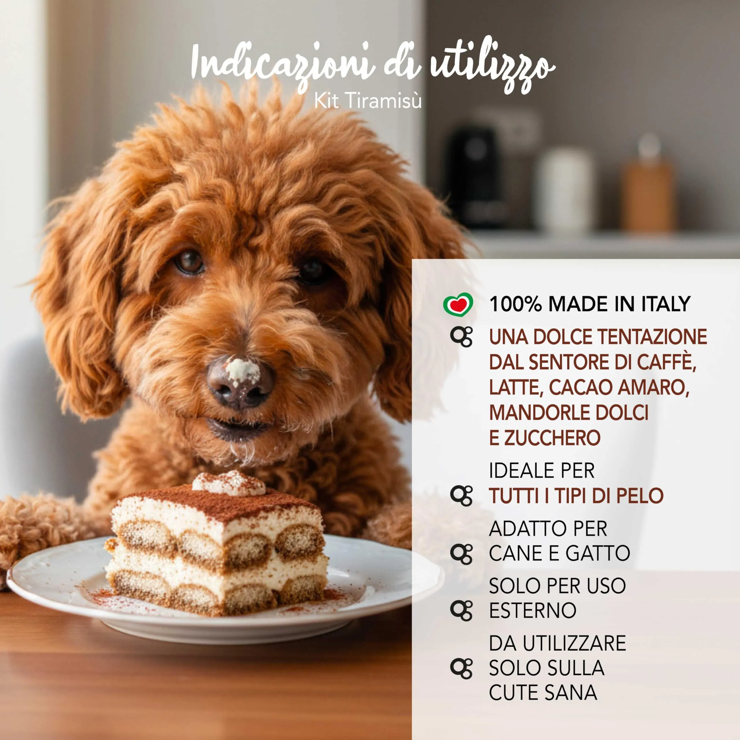 Yuup Tiramisù Duo Kit per Cani e Gatti, Shampoo 250ml e Fragranza 150ml - immagine 4