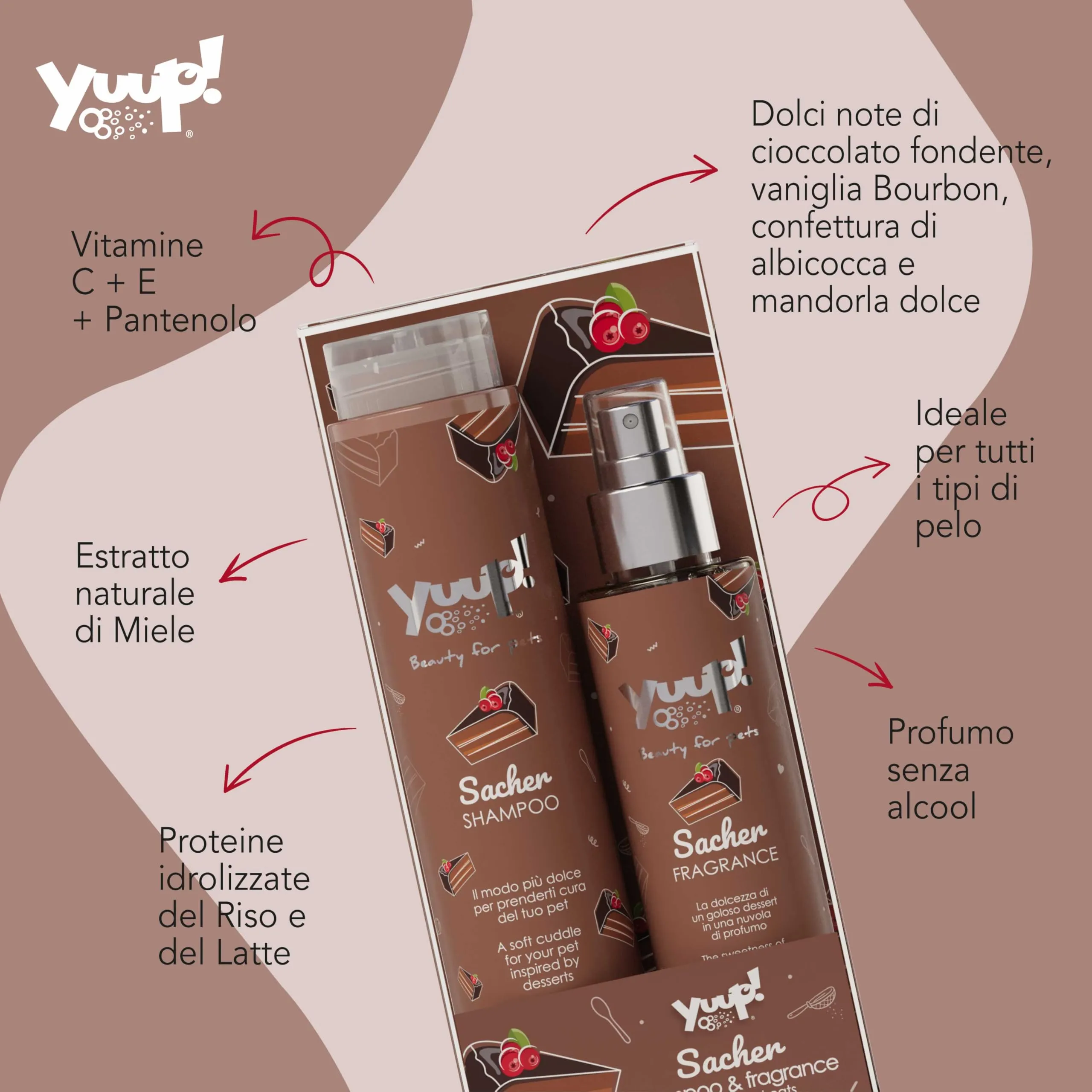 Yuup Sacher Duo - Shampoo e Fragranza per Cani e Gatti - immagine 2