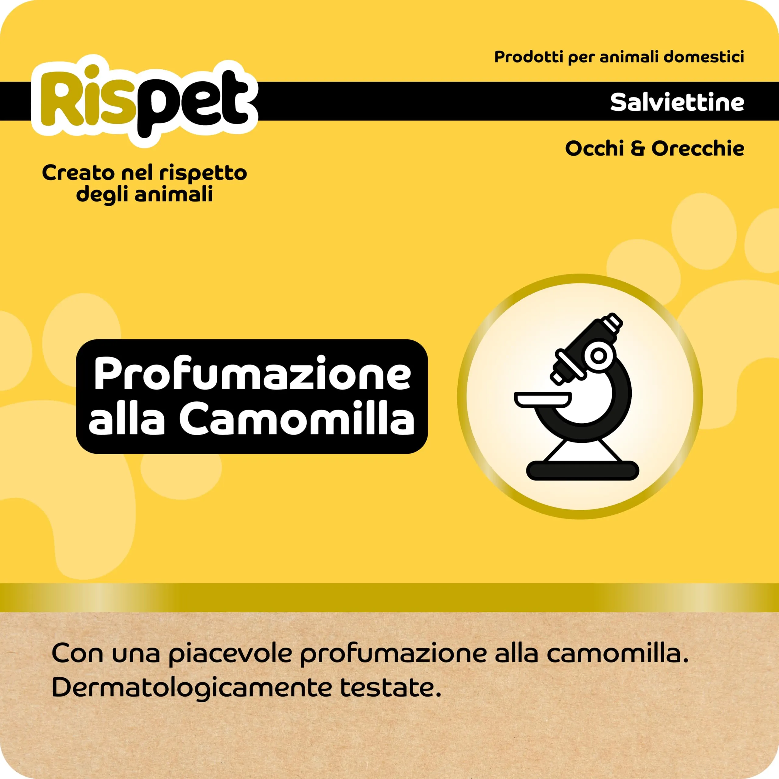 Rispet Salviette per Cani e Gatti con Estratto Biologico di Camomilla, 288 Salviettine - immagine 4