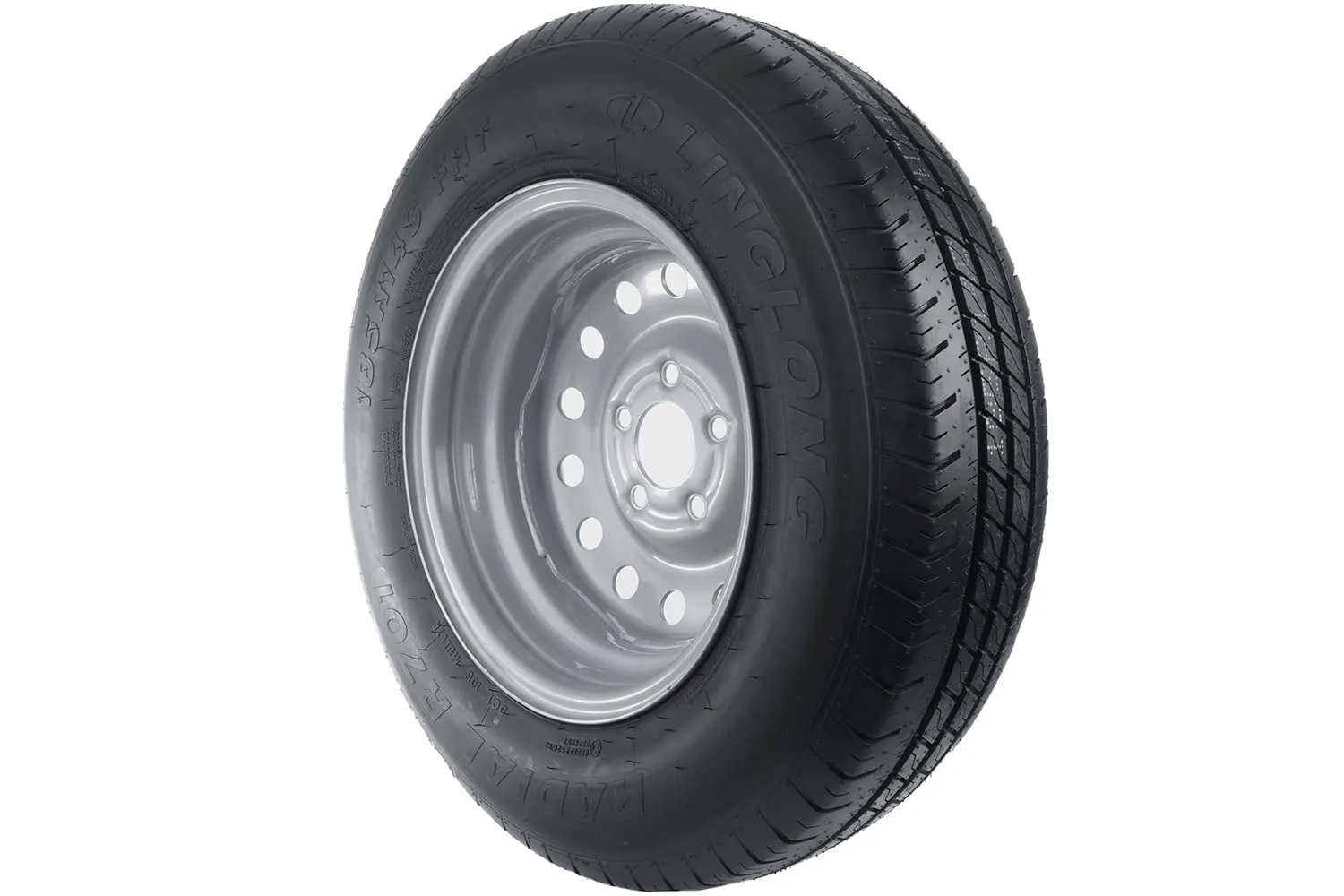 UNITRAILER Ruota Completa Rinforzata 185/80 R14C per Rimorchio Pesante, Portata 900 kg, Pneumatico Linglong R701, Cerchio in Acciaio 5.5Jx14 5x112 ET30 - immagine 7