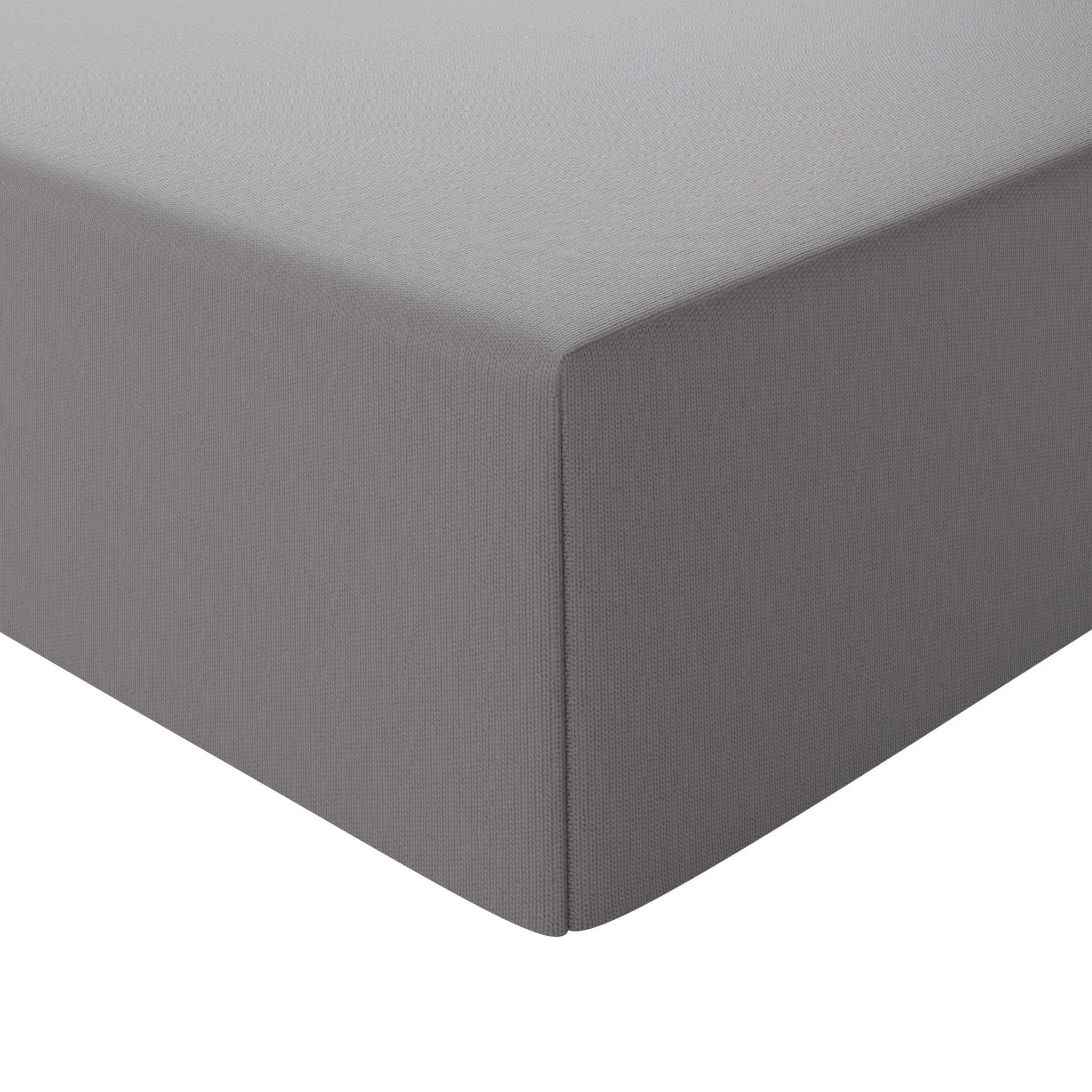 Amazon Basics Lenzuolo con angoli Matrimoniale, 100% Cotone Jersey, 160 x 200 cm, Grigio Scuro - immagine 5