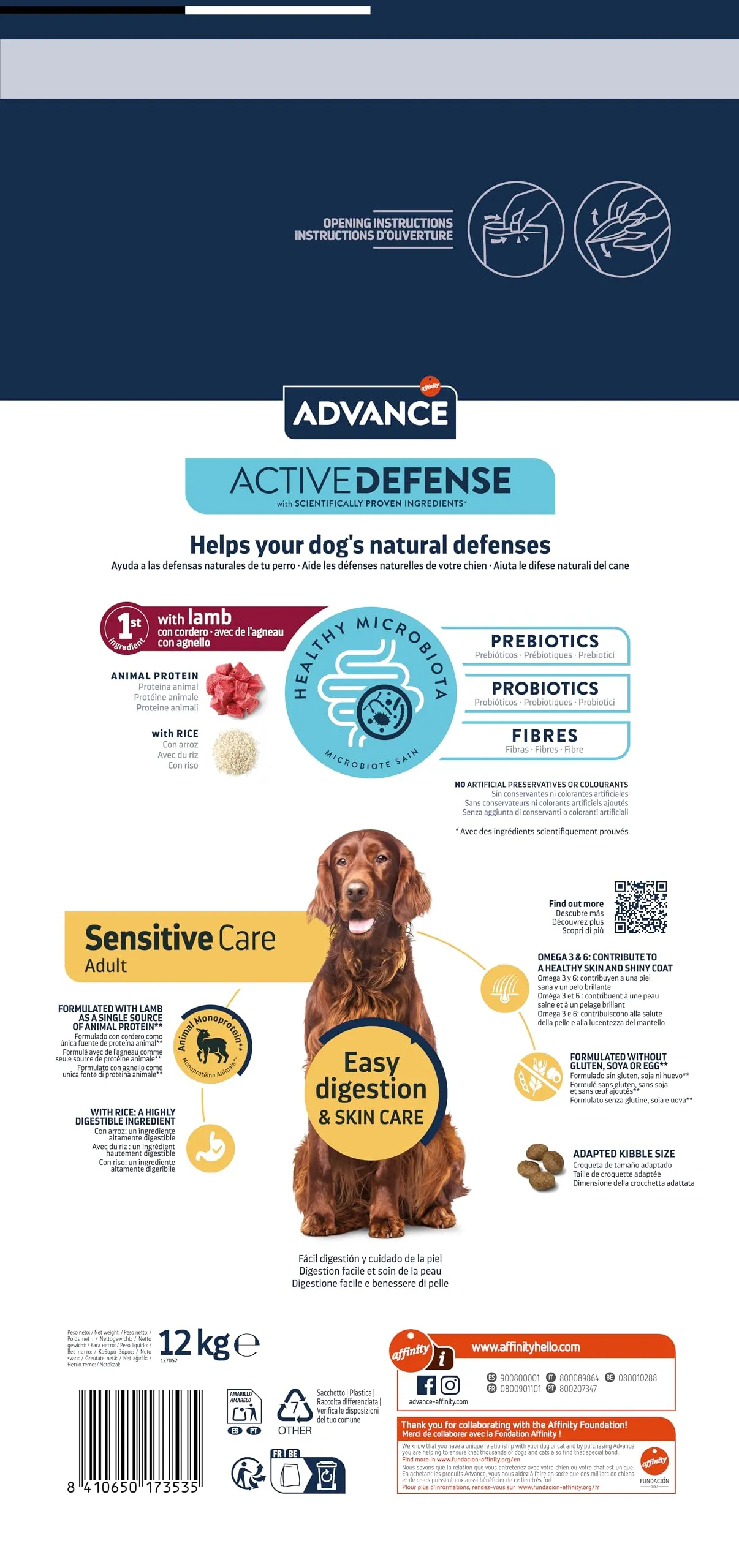 Advance Cibo per Cani Sensitive Agnello & Riso, 12 kg - immagine 3