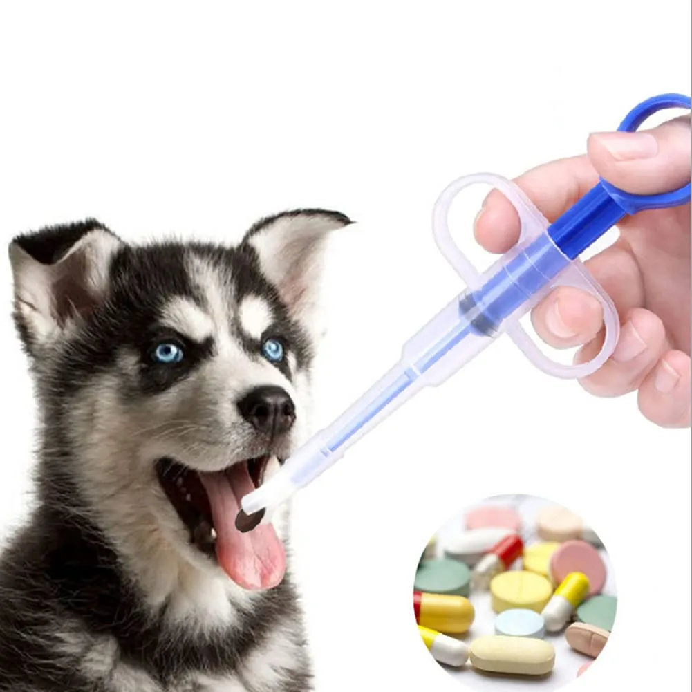 Houdao Sparapillole Riutilizzabile per Gatti e Animali Domestici, Siringa con Punta in Silicone per Pillole, Liquidi e Capsule (Blu) - immagine 8