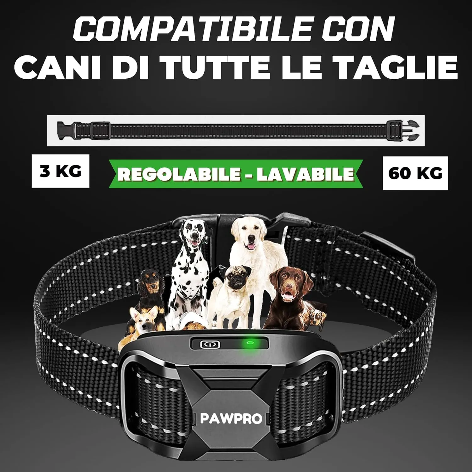 PAWPRO Collare da Addestramento per Cani, Portata 3000m, Modalità Beep, Vibrazione e Boost Vibrazione, Per Tutte le Taglie (2 Collari) - immagine 6