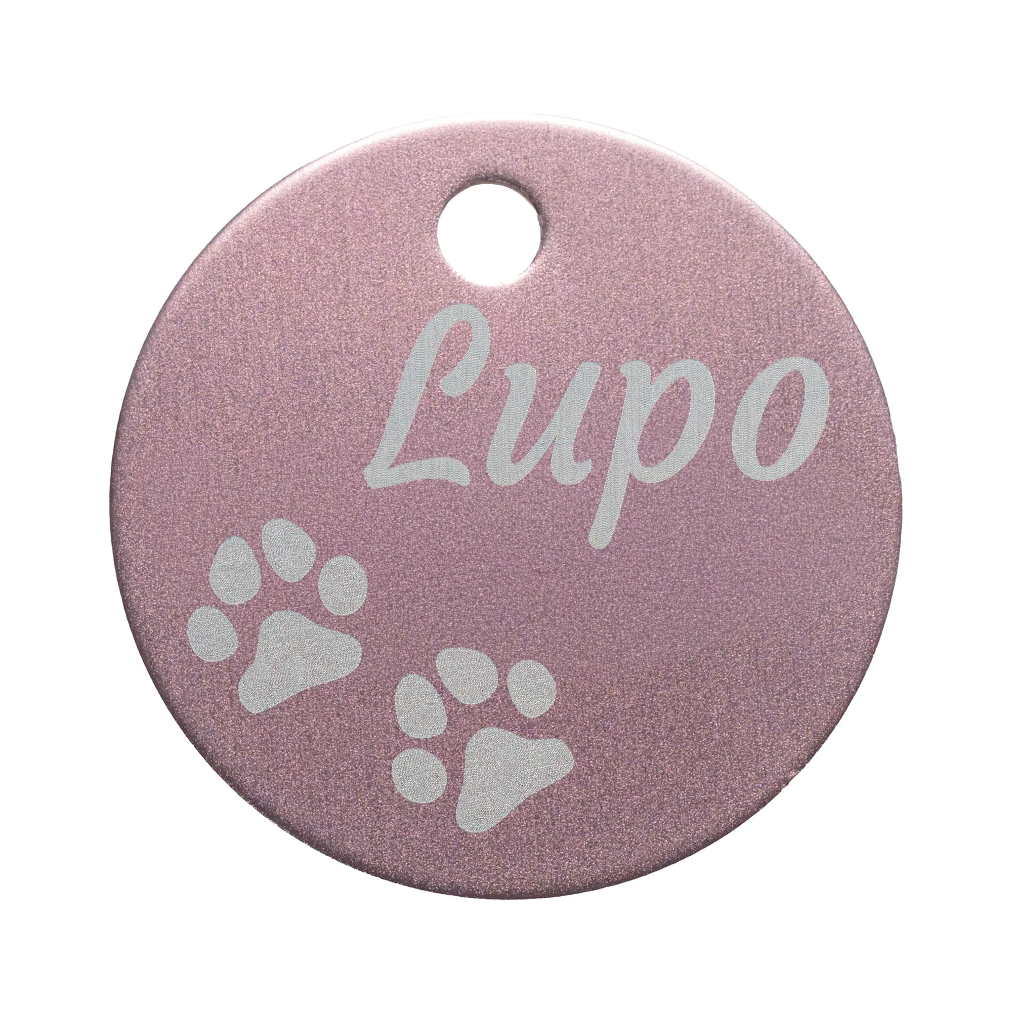 Unikat Branding Medaglietta Cane Personalizzata, Rosa, 30 mm - immagine 1