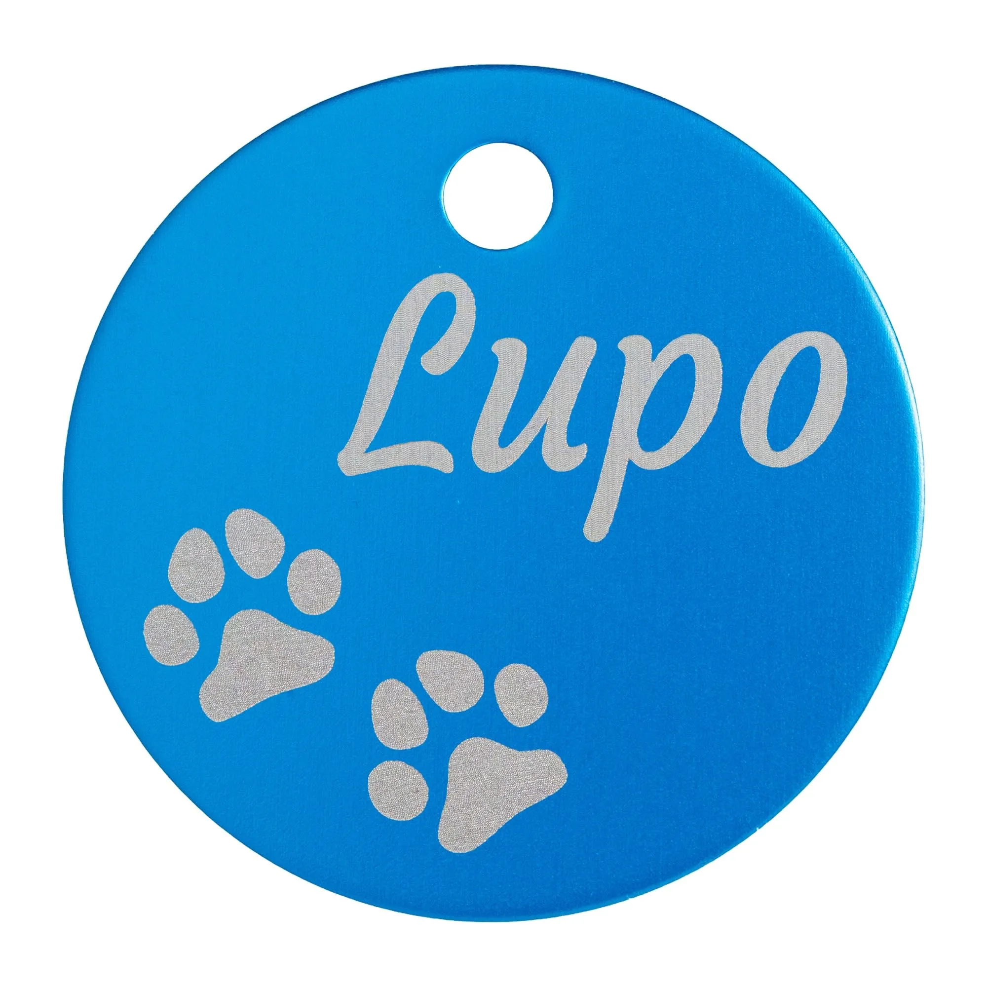 Unikat Branding Medaglietta Cane Personalizzata, Azzurro, 30 mm - immagine 1