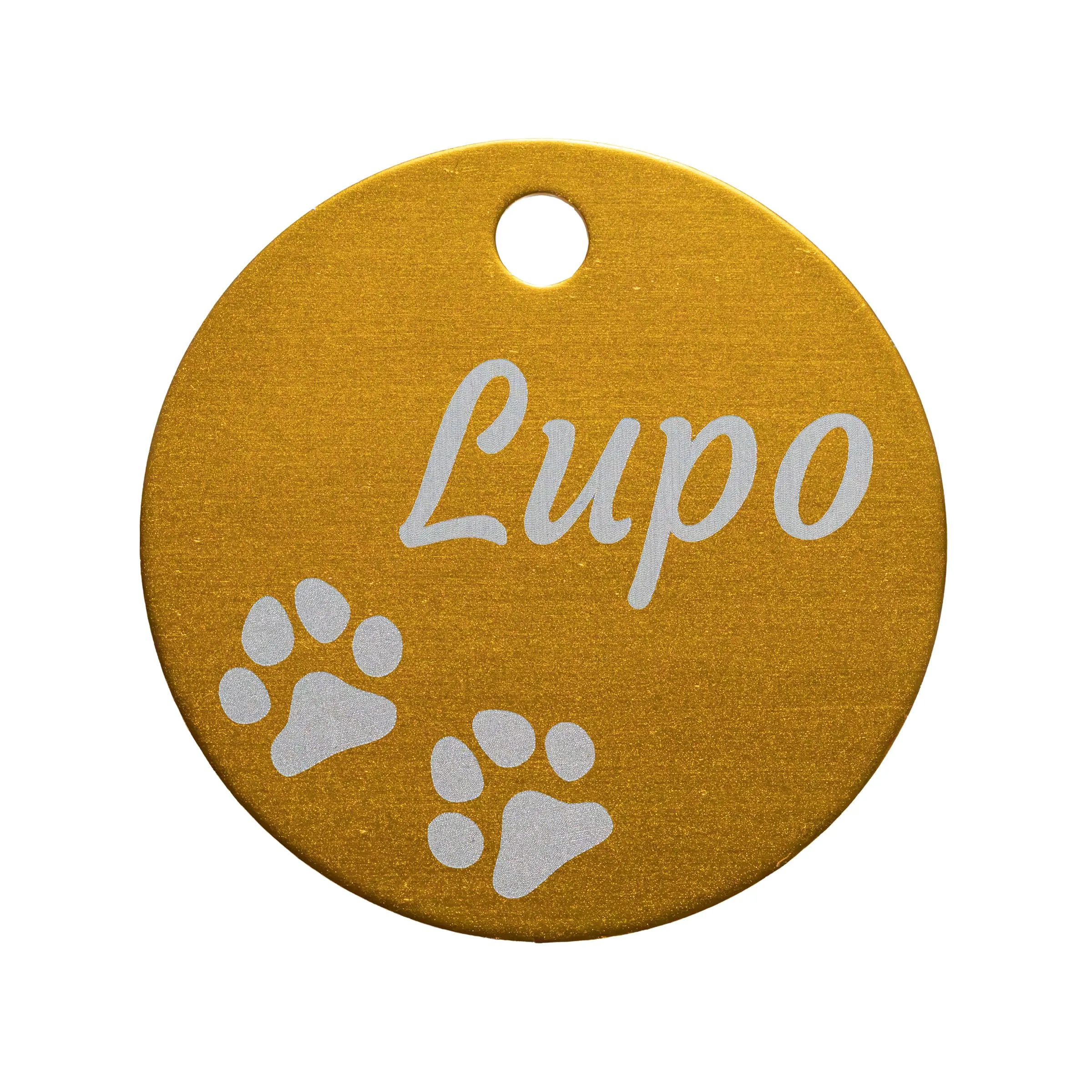 Unikat Branding Medaglietta Cane Personalizzata, Oro, 30 mm - immagine 1