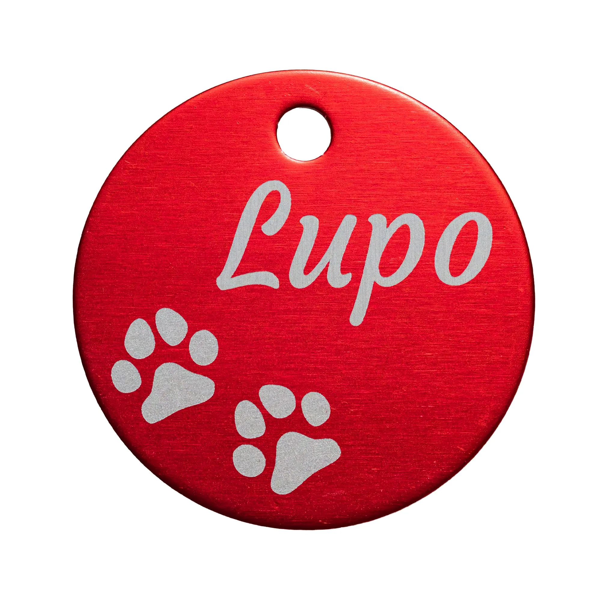 Unikat Branding Medaglietta cane personalizzata, Rosso, 35 mm - immagine 1