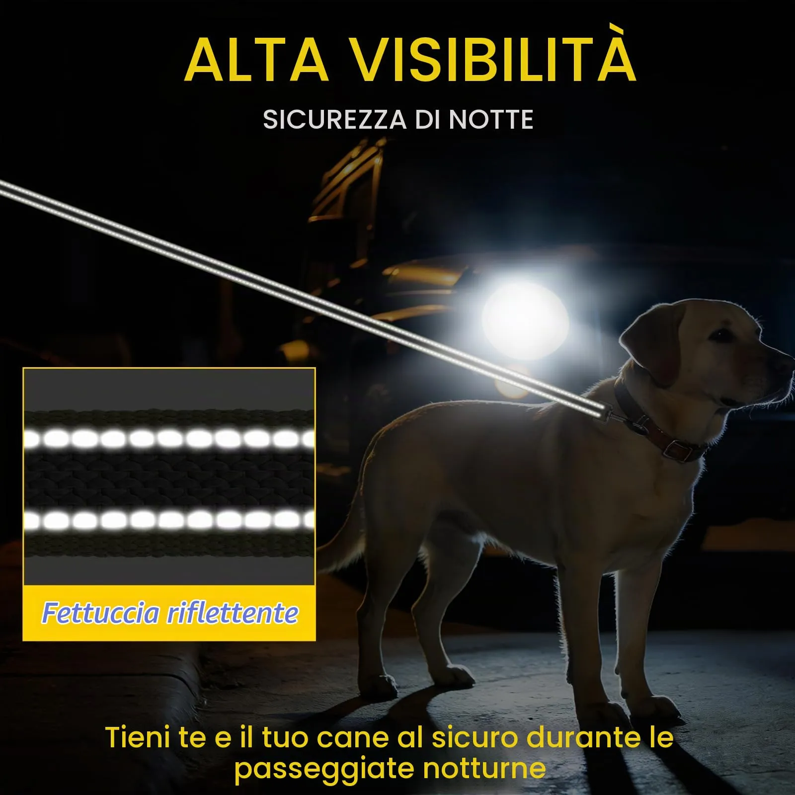 X XBEN Guinzaglio per Cani Riflettente, 20mm-2m, Manico Imbottito, Verde Oliva - immagine 5