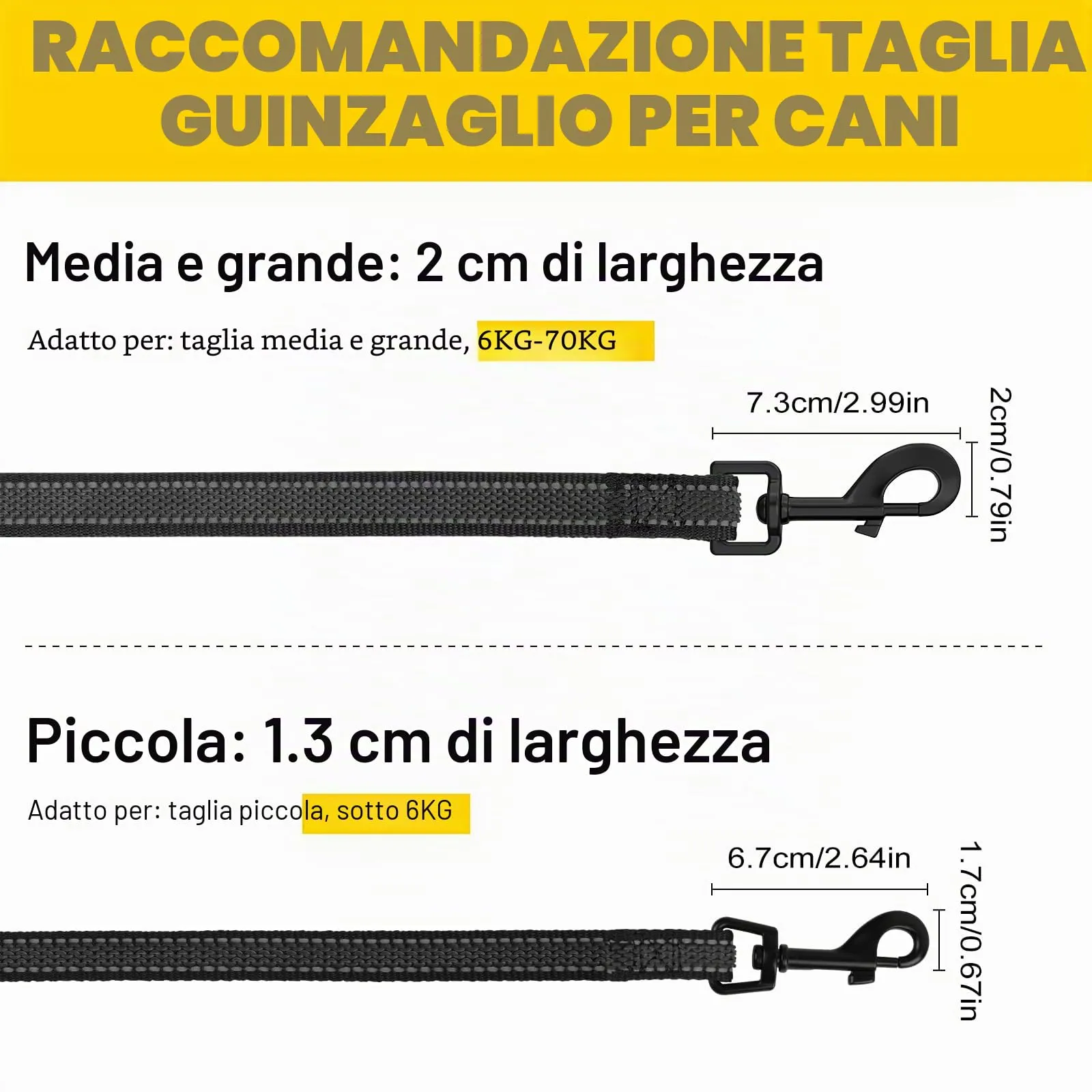 X XBEN Guinzaglio per Cani Riflettente, 15mm-2m, Nero - immagine 7