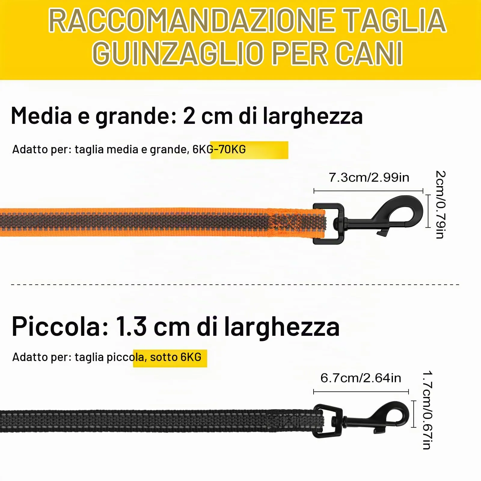 X XBEN Guinzaglio per Cani Riflettente, 20mm x 2,2m, Manico Imbottito, Arancione - immagine 7