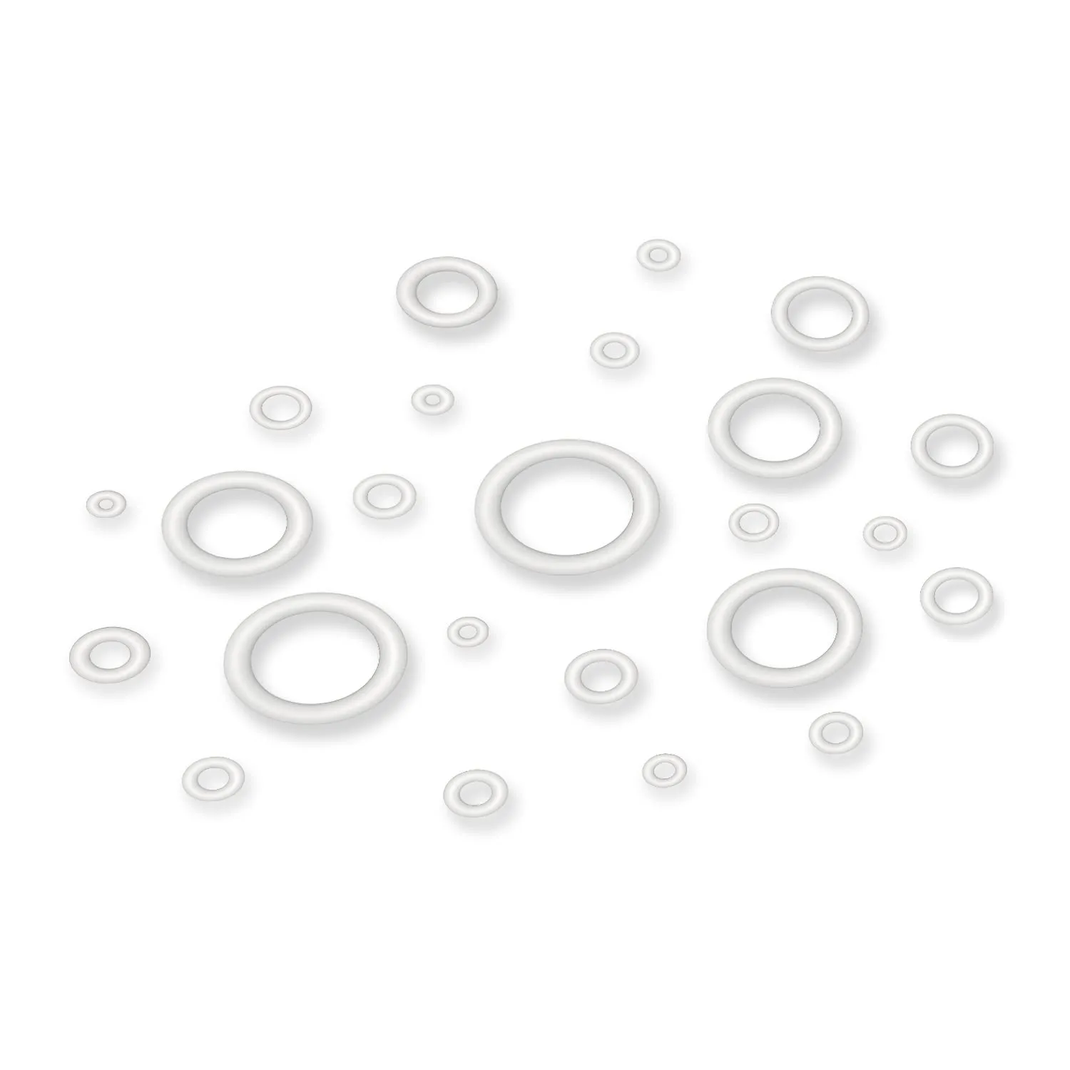 YIXISI Kit Assortimento O-ring in Silicone, 420 Pezzi, 24 Misure, Bianco - immagine 4